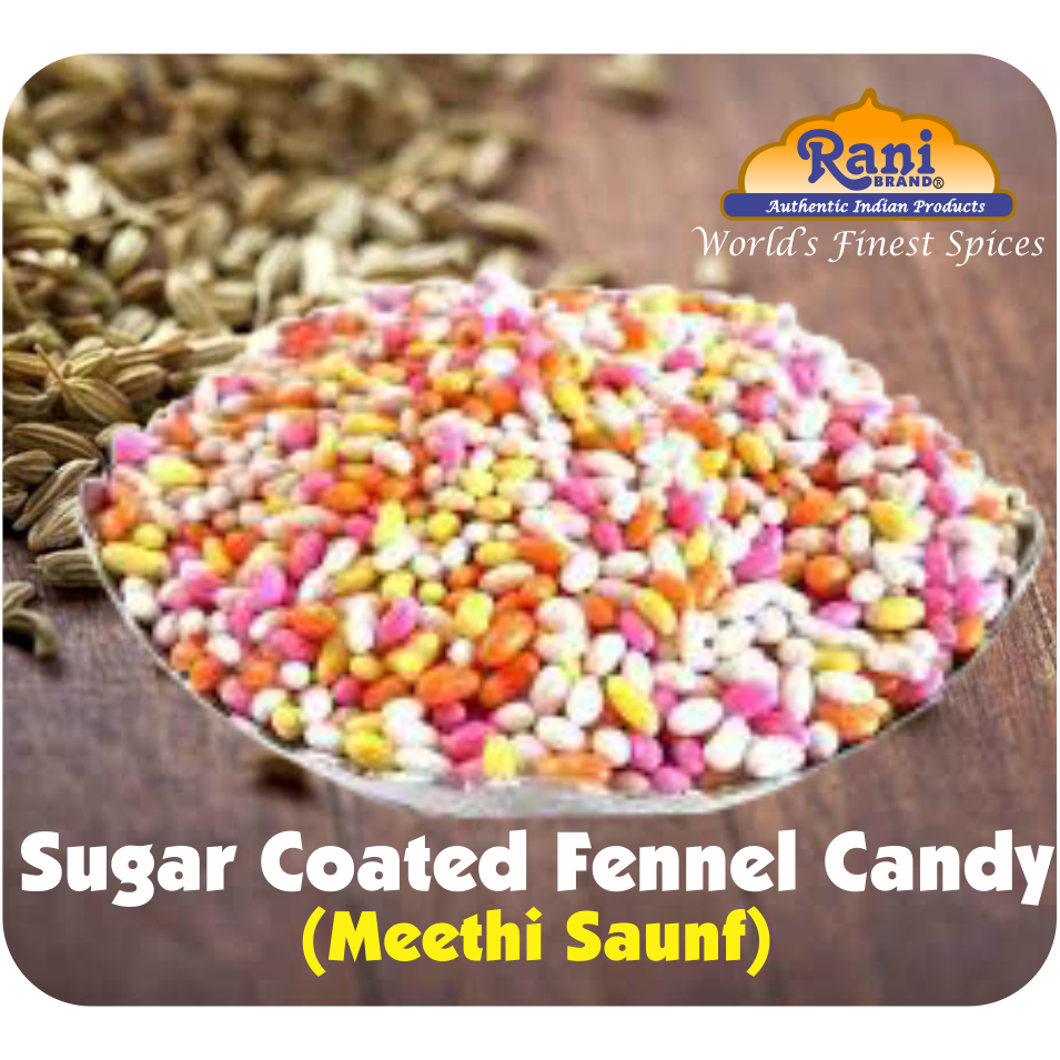 Rani Sugar Coated Fennel Candy 10lbs (4.54kg), Bulk PET Jar ~ Indian After Meal Digestive Treat | Vegan