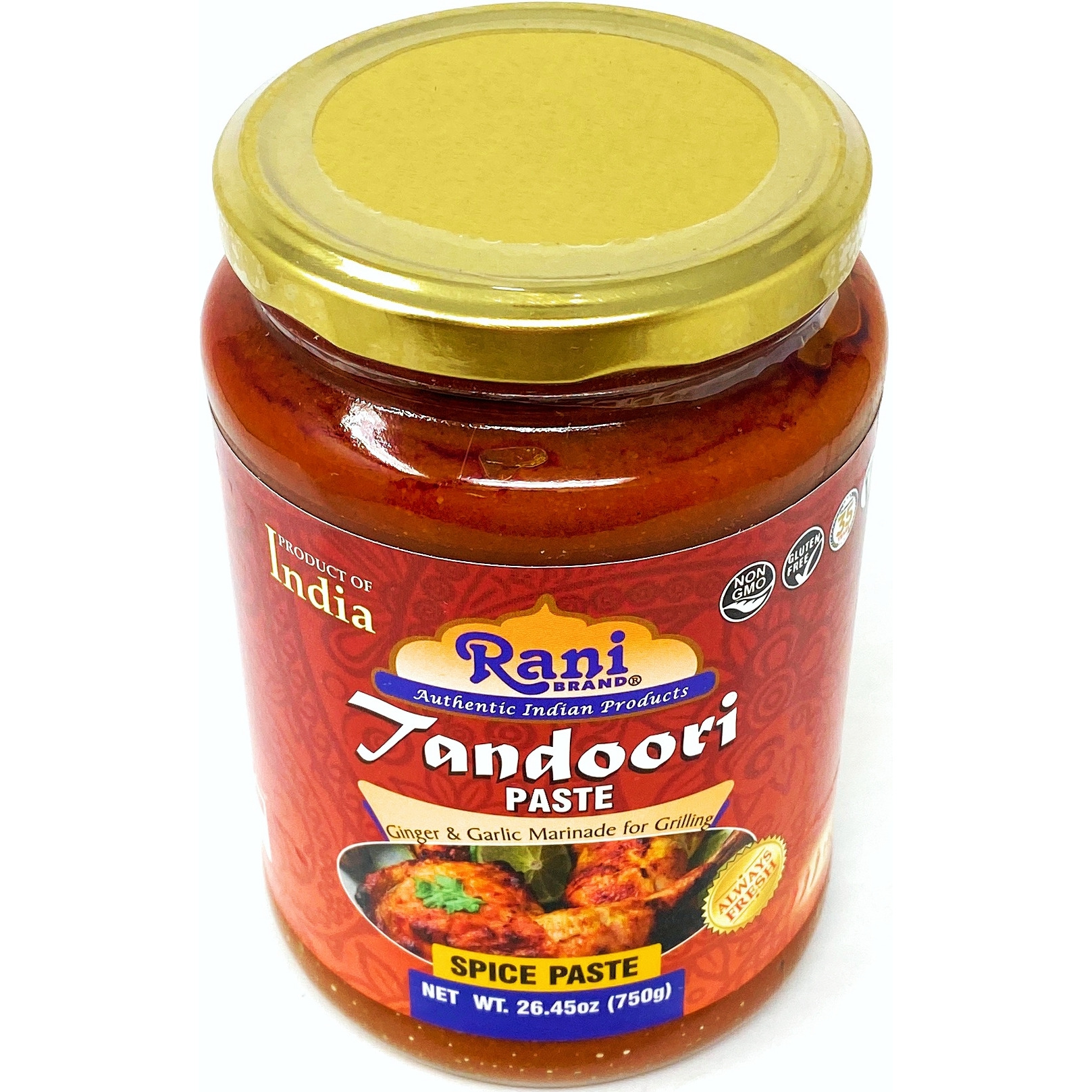 Rani Tandoori Paste 26.45oz (750g) For Tandoori Chicken, Chicken Tikka, Paneer Tikka Glass Jar ~ No Colors | All Natural | NON-GMO | Vegan | Gluten Free | Indian Origin