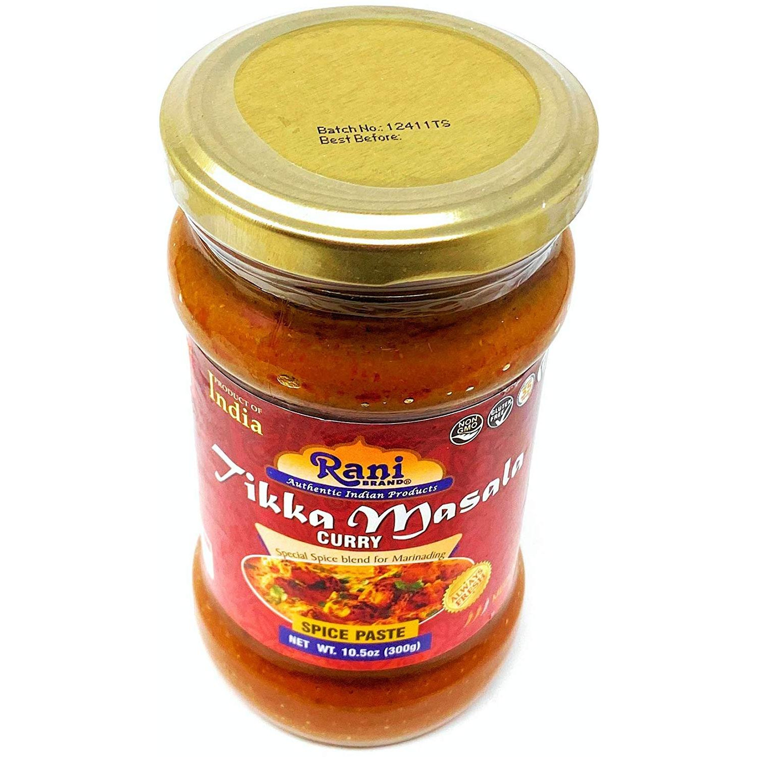 Rani Tikka Masala Cooking Spice Paste 10oz (300g) Glass Jar ~ No Colors | All Natural | NON-GMO | Vegan | Gluten Free | Indian Origin