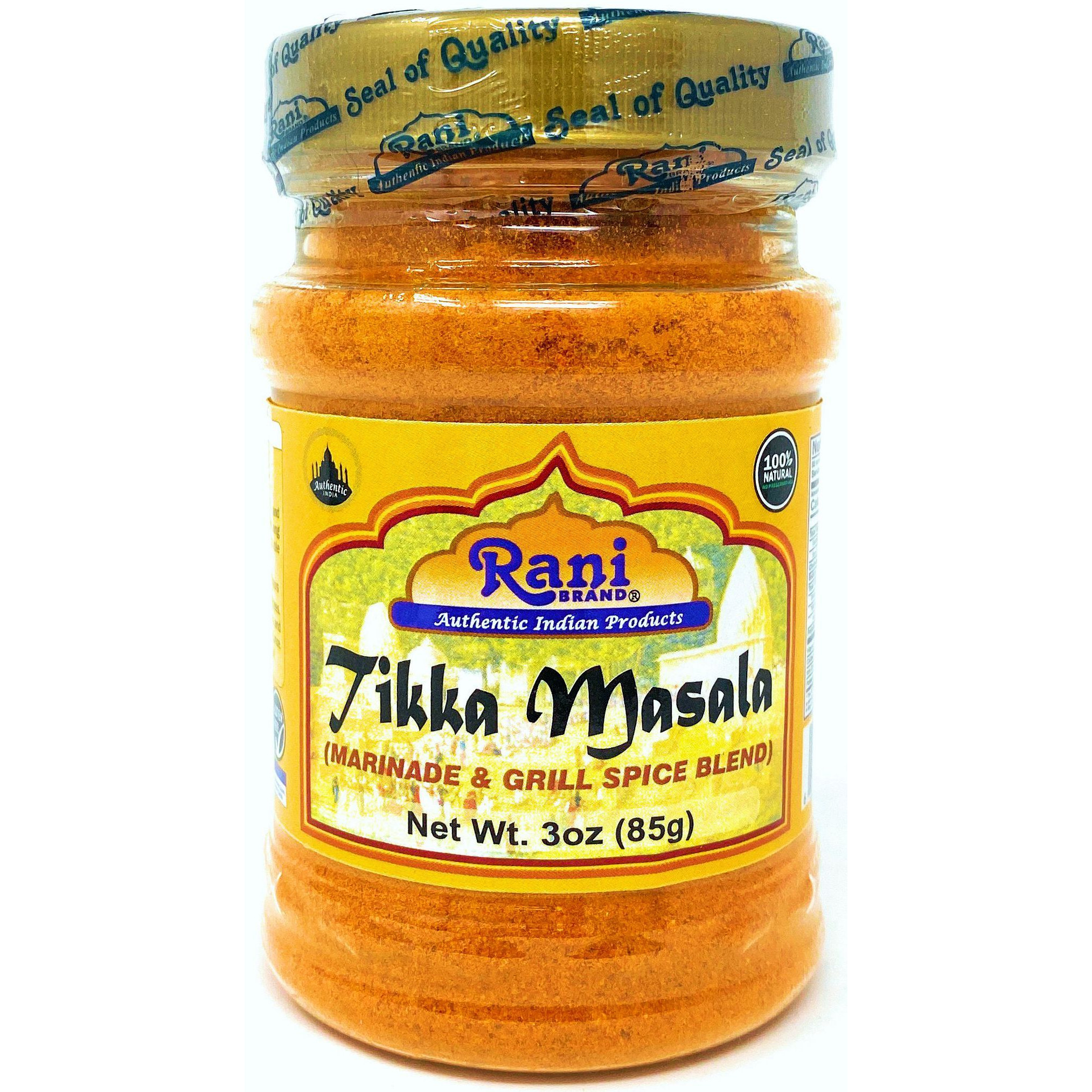 Rani Tikka Masala Indian 7-Spice Blend 3oz (85g) ~ All Natural, Salt-Free | Vegan | No Colors | Gluten Friendly | NON-GMO