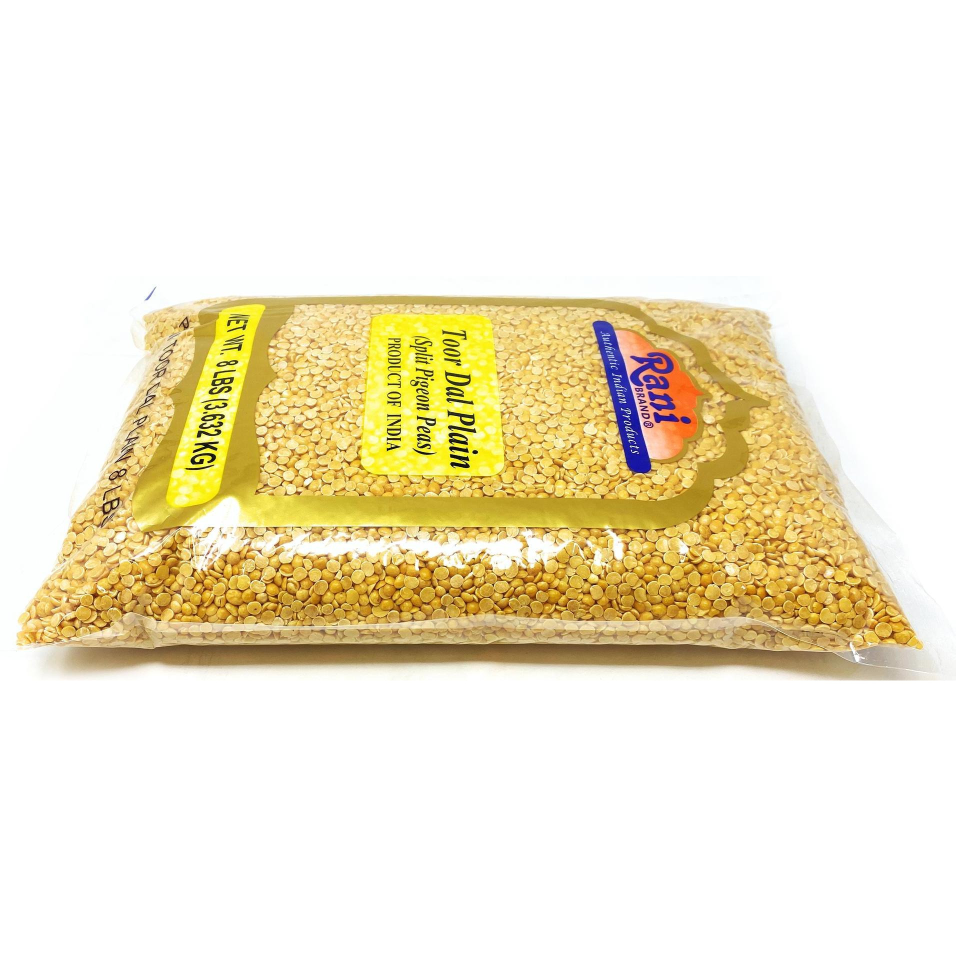Rani Toor Dal (Split Pigeon Peas) 8lb (128oz) Bulk ~ All Natural | Gluten Friendly | NON-GMO | Vegan | Indian Origin