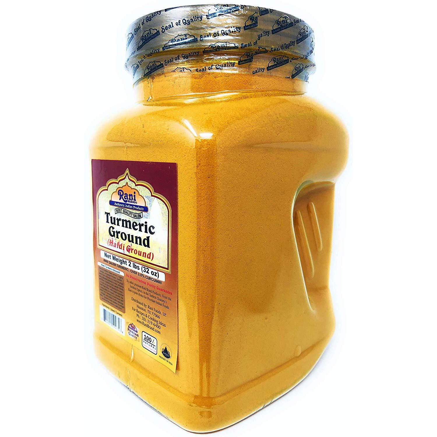 Rani Turmeric (Haldi) Root Powder Spice, (High Curcumin Content) 32oz (2lbs) Bulk ~ All Natural | 100% Pure, Salt Free | Vegan | Gluten Friendly | NON-GMO | Indian Origin