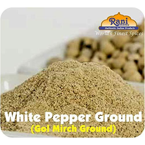 Rani White Pepper (Peppercorns) Ground, Spice 3oz (85g) ~ All Natural | Vegan | Gluten Free Ingredients | NON-GMO | Indian Origin