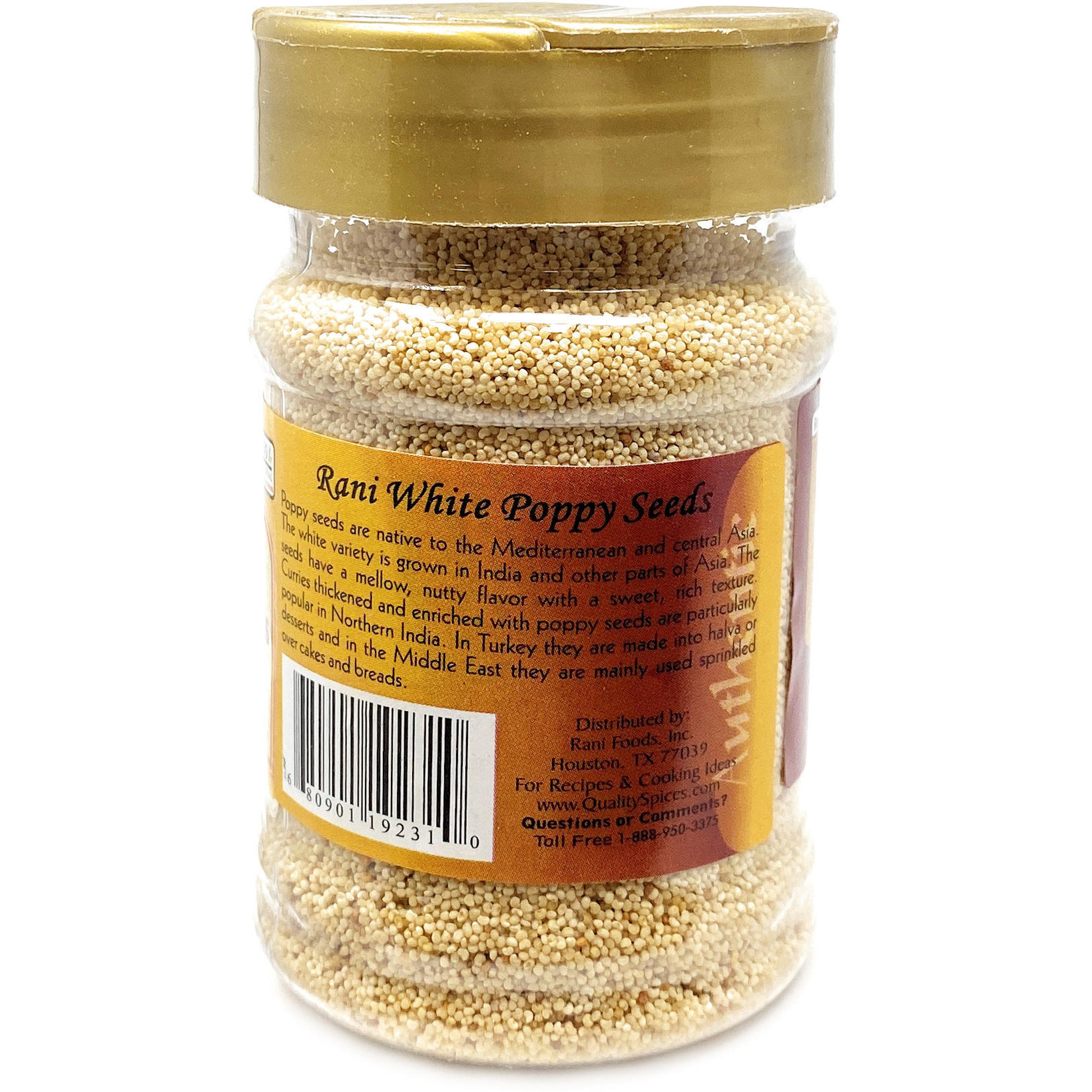 Rani White Poppy Seeds Whole (Khus Khus) Spice 3oz (85g) ~ Natural | Vegan | Gluten Friendly | NON-GMO | Indian Origin