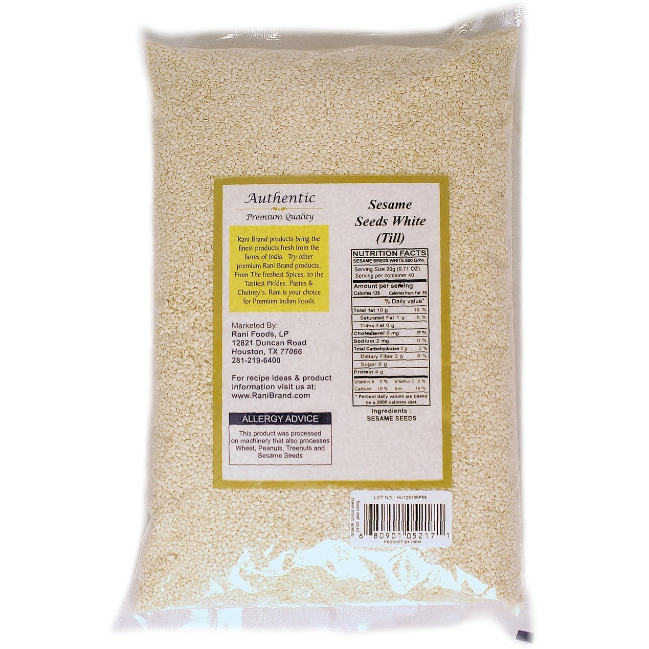 Rani White Sesame Seeds 800G
