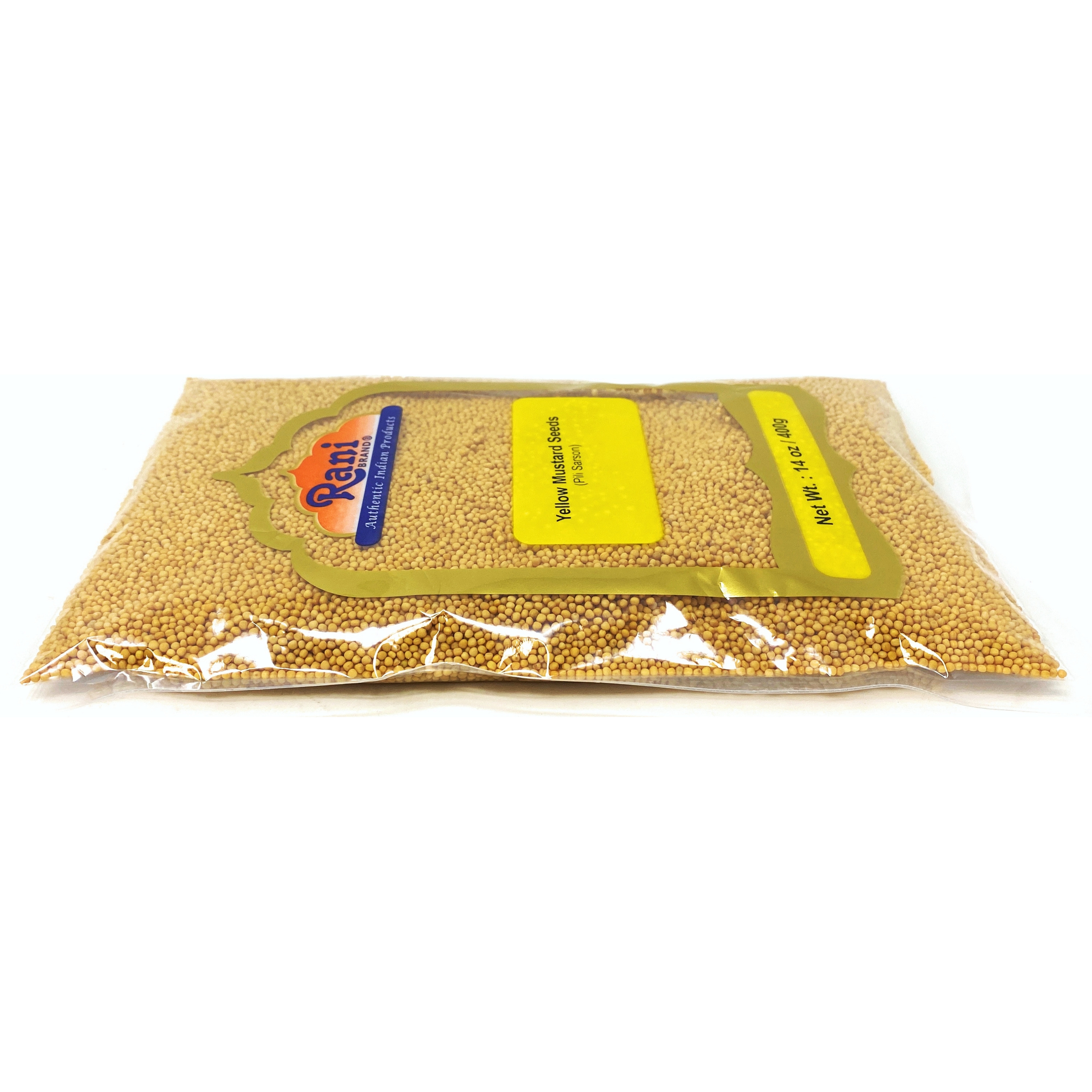 Rani Yellow Mustard Seeds Whole Spice 14oz (400g) ~ All Natural | Vegan | Gluten Friendly | NON-GMO | Indian Origin