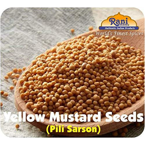 Rani Yellow Mustard Seeds Whole Spice 3.5oz (100g) ~ All Natural | Vegan | Gluten Friendly | NON-GMO | Indian Origin