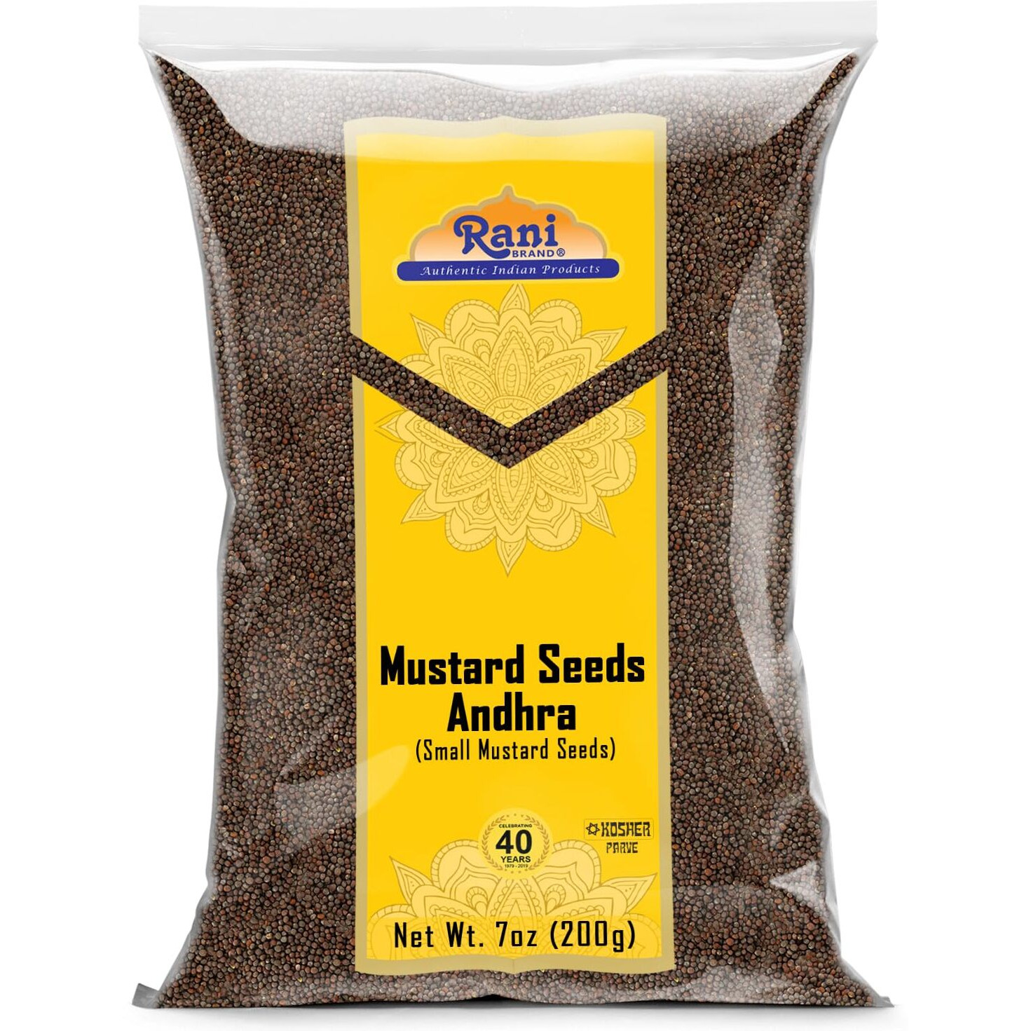 Rani Andra Mustard Seeds (Rai) Whole Spice (Rai Sarson) 7oz (200g) ~ All Natural, Gluten Friendly, NON-GMO, Kosher, Vegan, Indian Origin