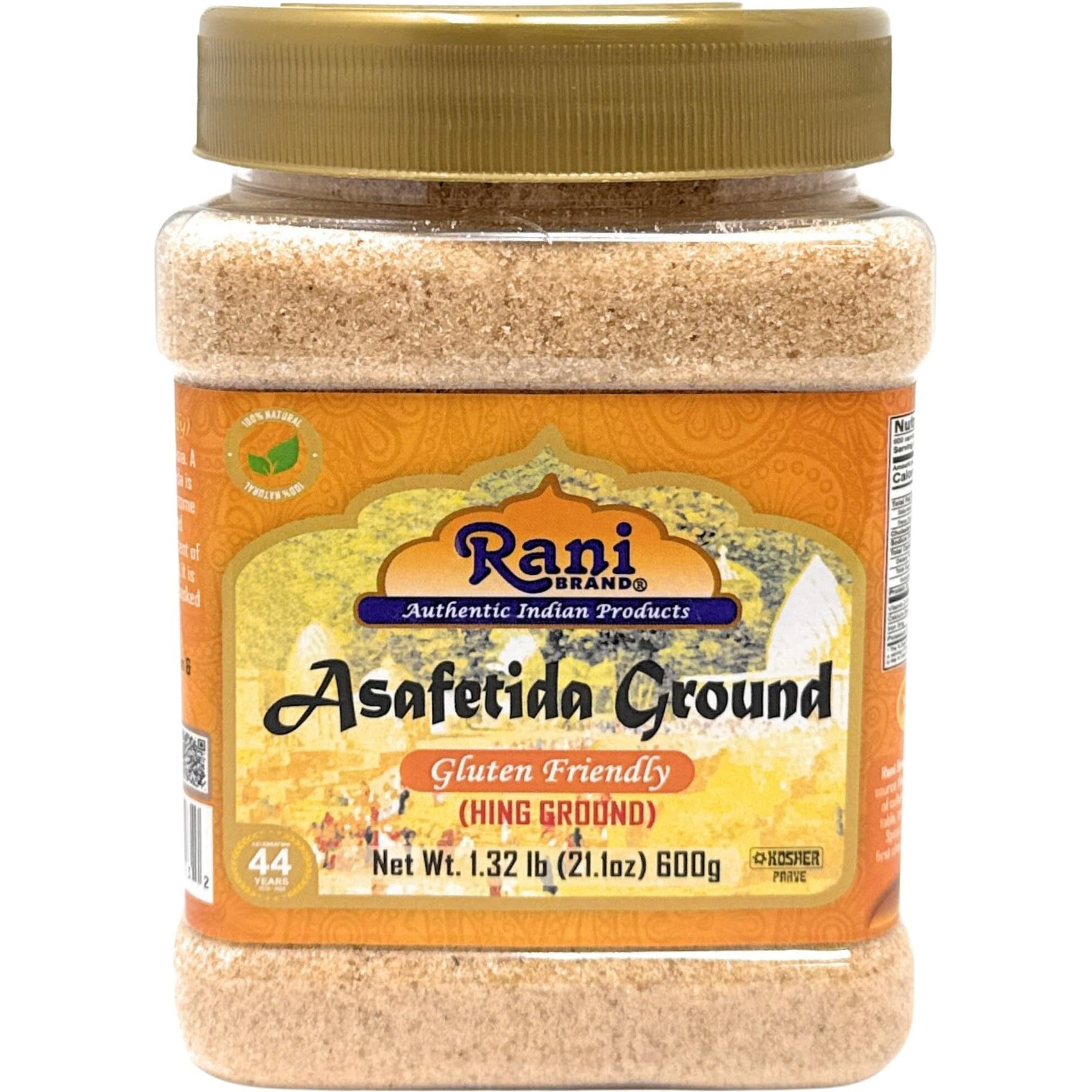 Rani Asafetida (Hing) Ground 21.1oz (1.32lbs) 600g Gluten Friendly, PET Jar ~ All Natural, Salt Free, Vegan, Non-GMO, Asafoetida Indian Spice, Best for Onion Garlic Substitute