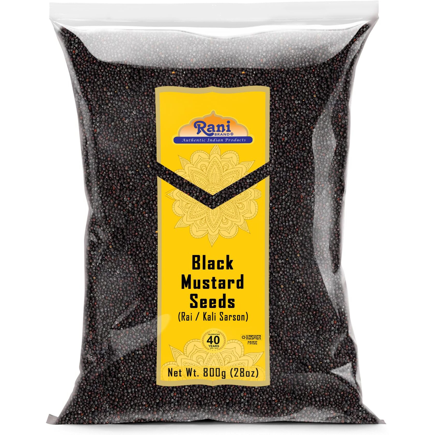 Rani Black Mustard Seeds Whole Spice (Kali Rai) 28oz (800g) All Natural ~ Gluten Friendly, NON-GMO, Kosher, Vegan, Indian Origin