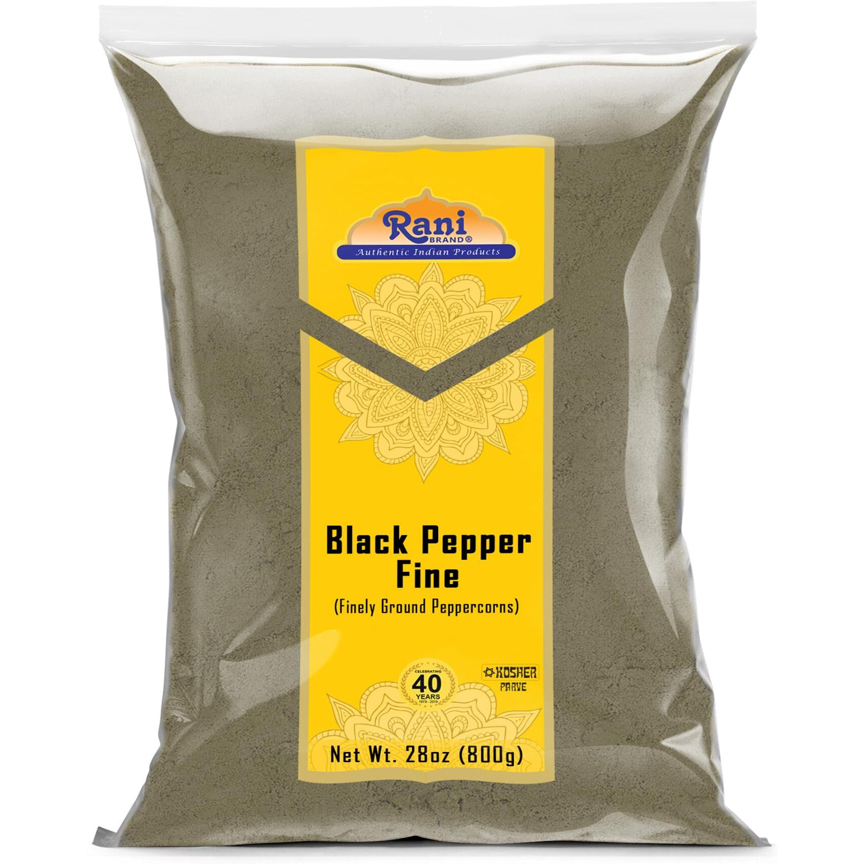 Rani Black Pepper Fine Powder 80 Mesh 28oz (1.75lbs) 800g ~ All Natural, Vegan, Gluten Friendly, NON-GMO, Kosher, Product of Vietnam