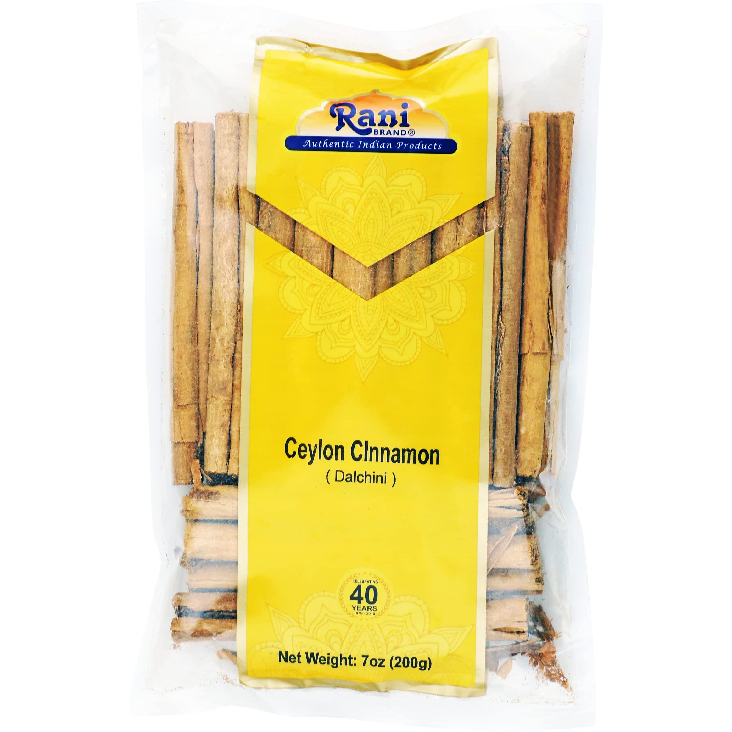 Rani Ceylon Cinnamon Sticks 7oz (200g) ~ 20-24 Sticks 5 Inches in Length, True Ceylon Cinnamon (Not Cassia) ~ All Natural, Vegan, No Colors, Gluten Friendly, NON-GMO, Kosher, Product of Vietnam