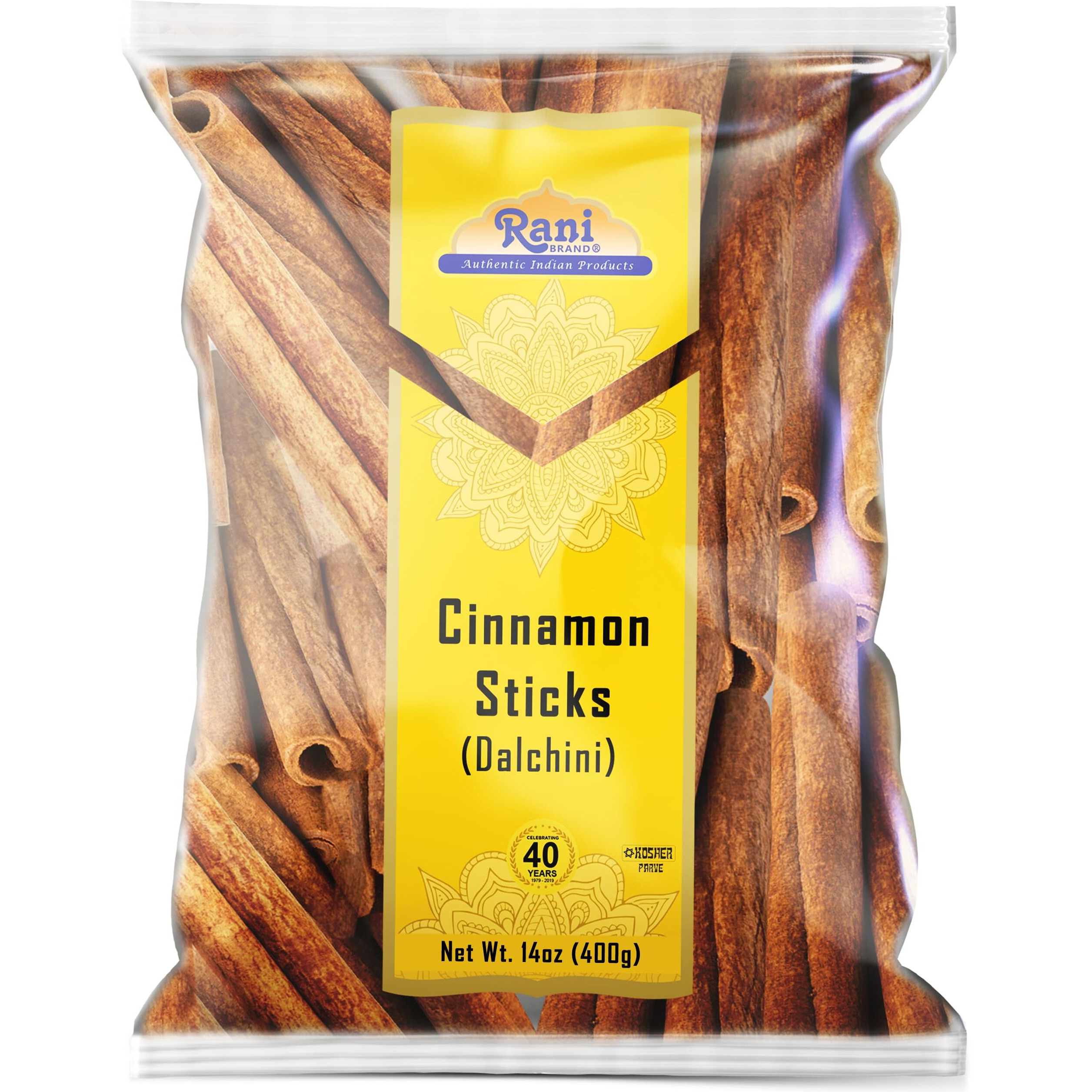 Rani Cinnamon Sticks 14oz (400g) - 72-88 Sticks - Strong Aroma, Perfect for Baking, Cooking & Beverages, 3+ Inches Length - Cassia Saigon Cinnamon from Vietnam, Kosher