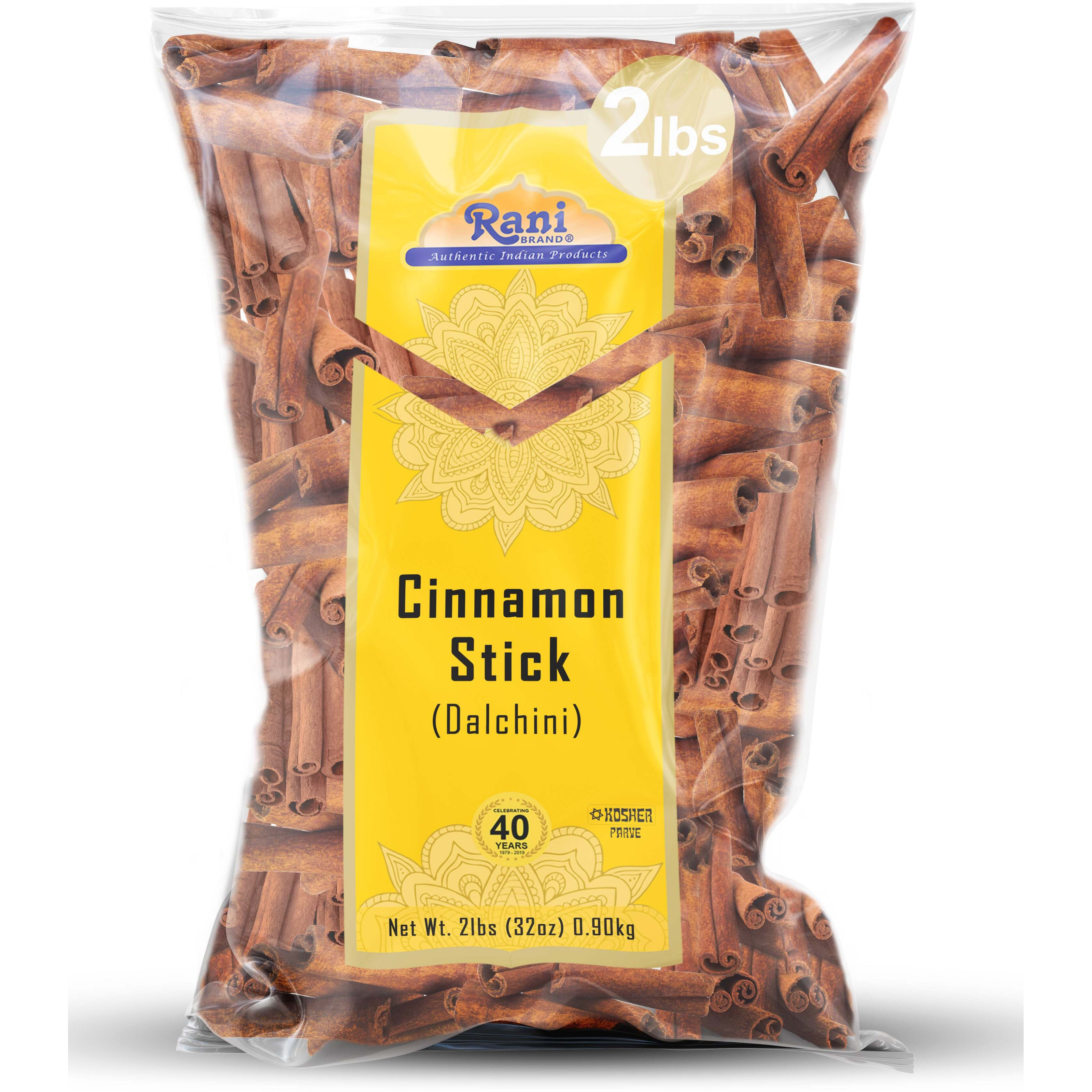 Rani Cinnamon Sticks 32oz (2lbs) 908g Bulk Bag - 175-200 Sticks - Strong Aroma, Perfect for Baking, Cooking & Beverages, 3+ Inches Length - Cassia Saigon Cinnamon from Vietnam, Kosher