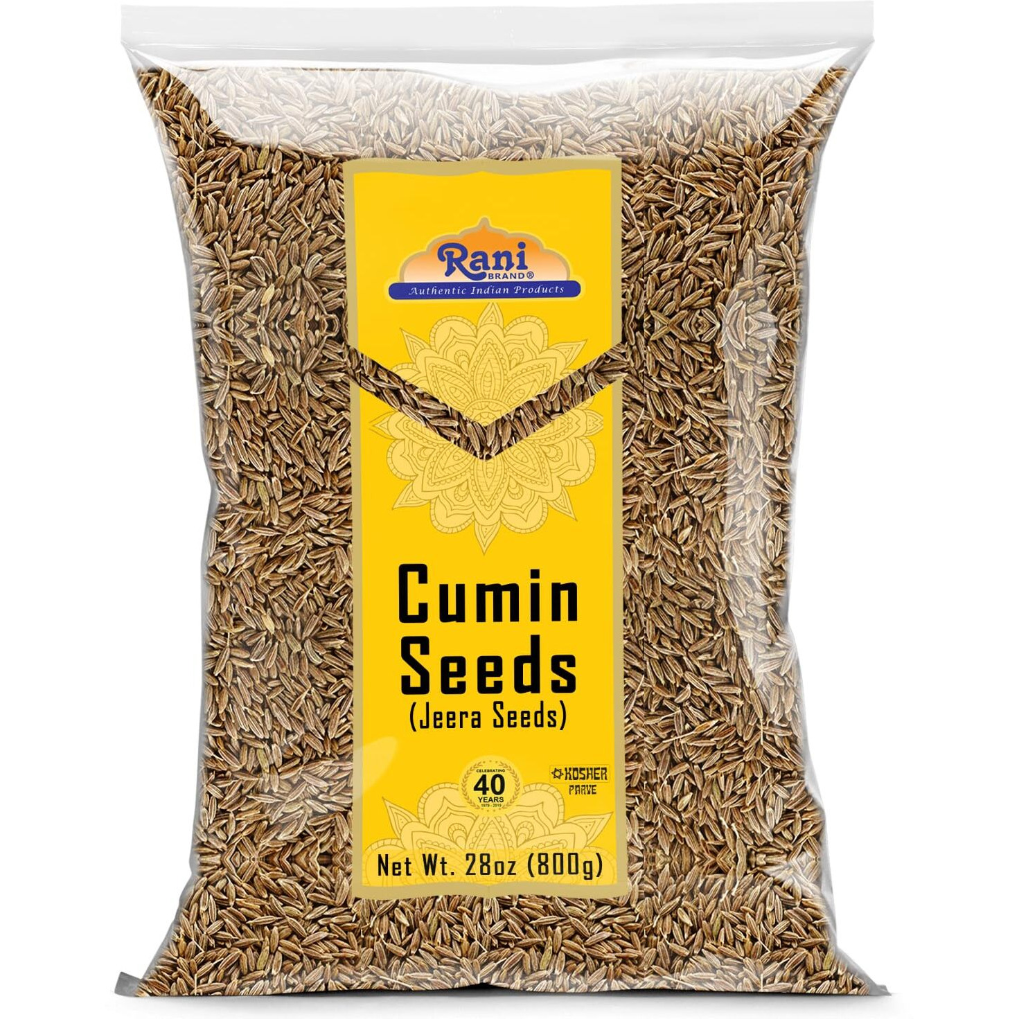 Rani Cumin Seeds Whole (Jeera) Spice 28oz (800g) ~ All Natural, Gluten Friendly, NON-GMO, Kosher, Vegan, Indian Origin