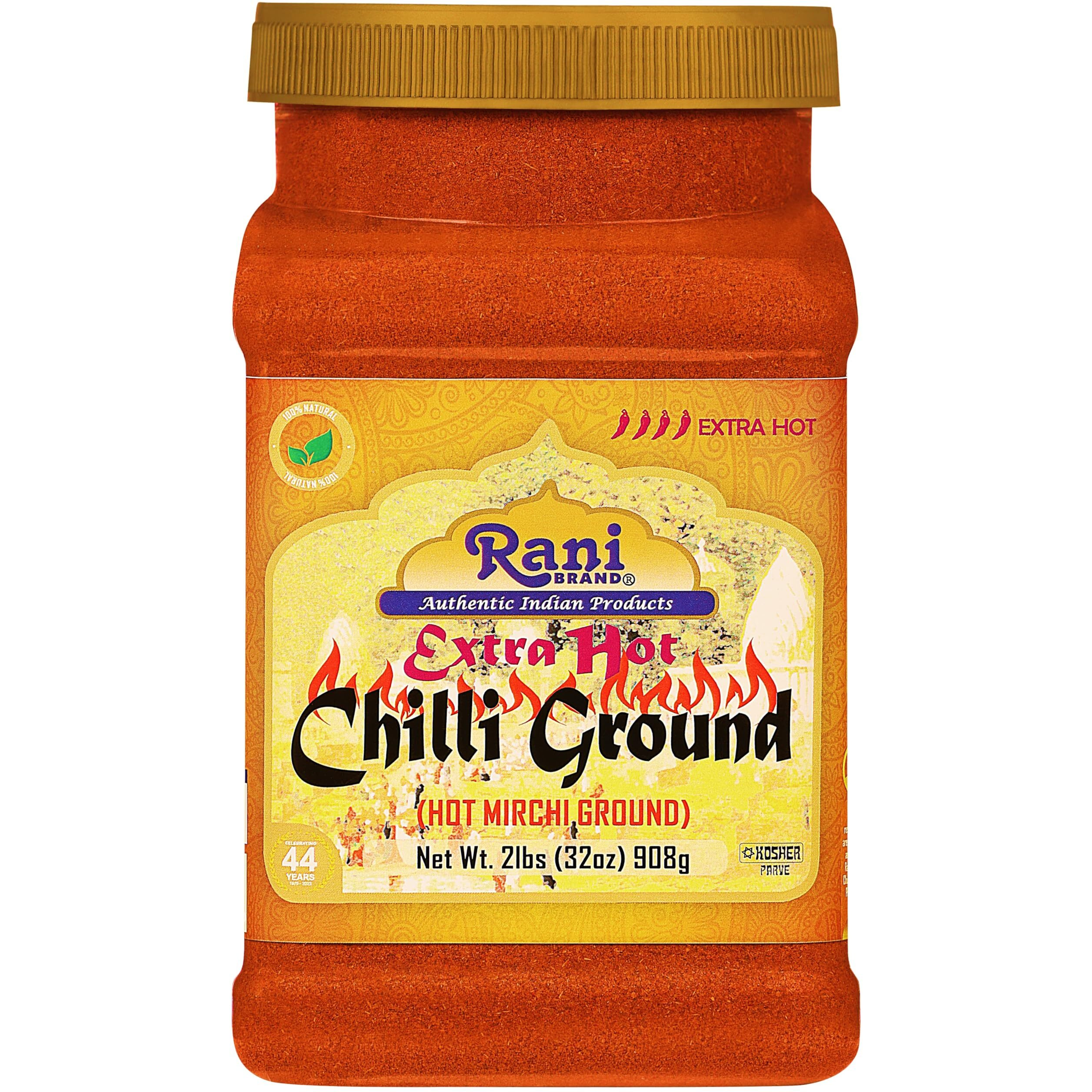 Rani Extra Hot Chilli Powder Indian Spice 32oz (2lbs) 908g PET Jar ~ All Natural, No Color added, Gluten Friendly, Vegan, NON-GMO, Kosher, No Salt or fillers