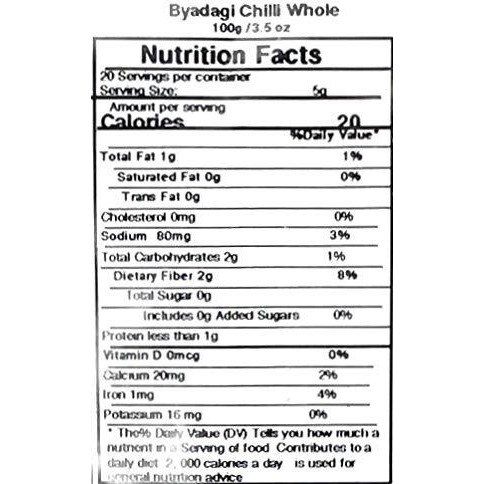 Asian Kitchen (By Rani Brand) Byadagi Chilli Whole, Indian Chilli 3.5oz (100g) ~ All Natural, Vegan, Gluten Friendly, NON-GMO, Indian Origin