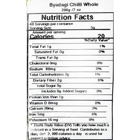 Asian Kitchen (By Rani Brand) Byadagi Chilli Whole, Indian Chilli 7oz (200g) ~ All Natural, Vegan, Gluten Friendly, NON-GMO, Indian Origin