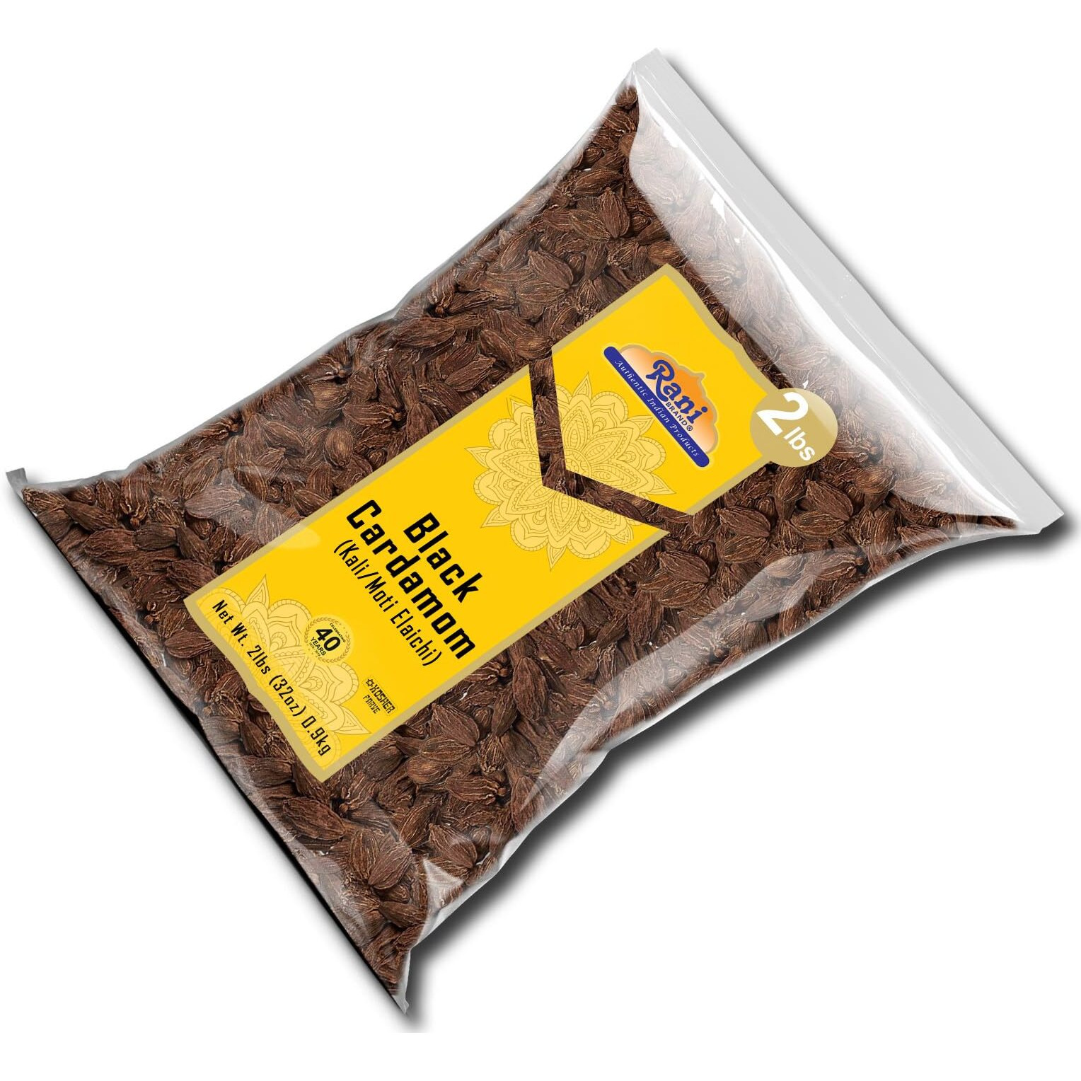 Rani Black Cardamom Pods (Kali Elachi) Whole Indian Spice 32oz (2lbs) 908g Bulk ~ All Natural, Vegan, Gluten Friendly, NON-GMO, Kosher, Indian Origin