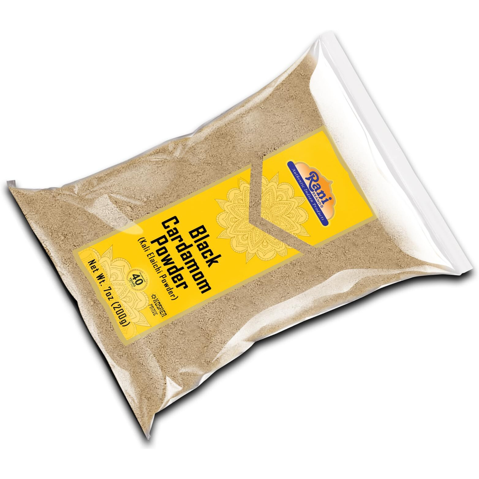 Rani Black Cardamom Powder (Kali Elachi) Indian Spice 7oz (200g) ~ All Natural, Vegan, Gluten Friendly, NON-GMO, Kosher, Indian Origin, Smokey, Tsaoko, Cao Guo, Bach Dan Khau, Badi