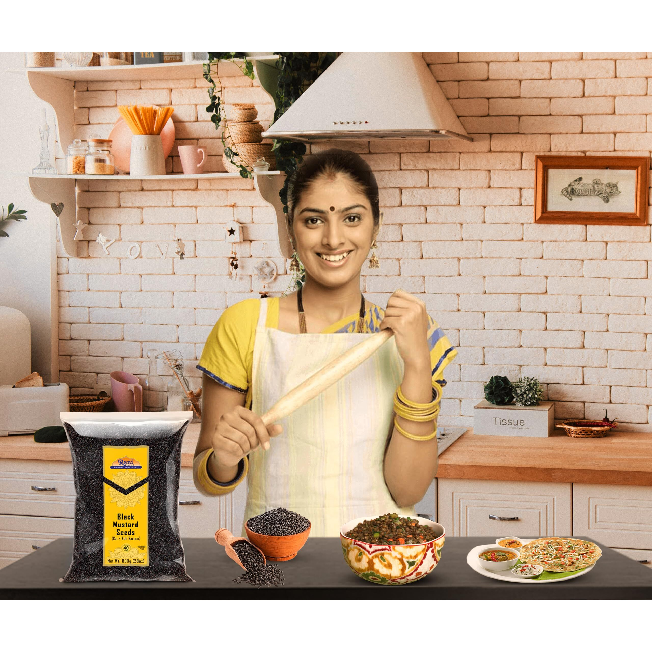Rani Black Mustard Seeds Whole Spice (Kali Rai) 28oz (800g) All Natural ~ Gluten Friendly, NON-GMO, Kosher, Vegan, Indian Origin