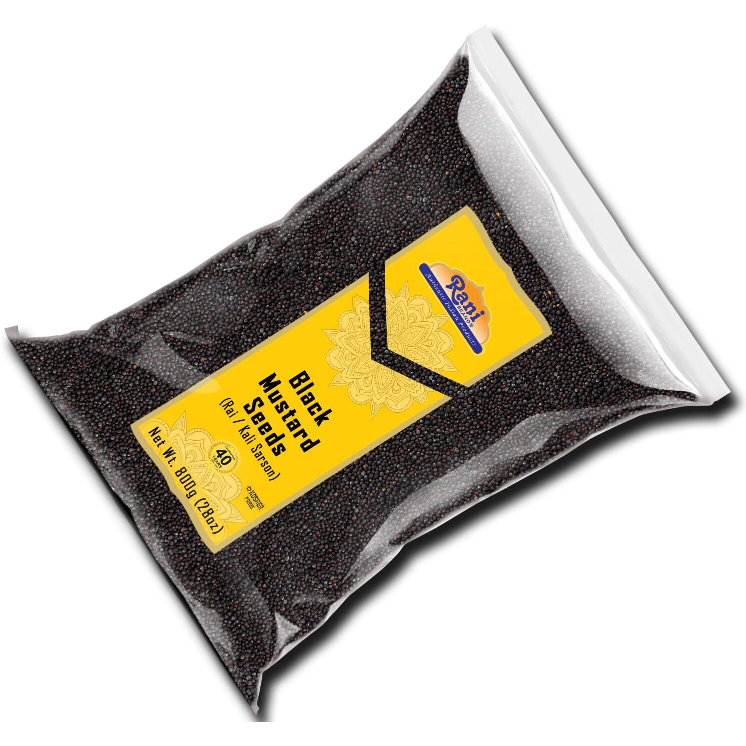 Rani Black Mustard Seeds Whole Spice (Kali Rai) 28oz (800g) All Natural ~ Gluten Friendly, NON-GMO, Kosher, Vegan, Indian Origin