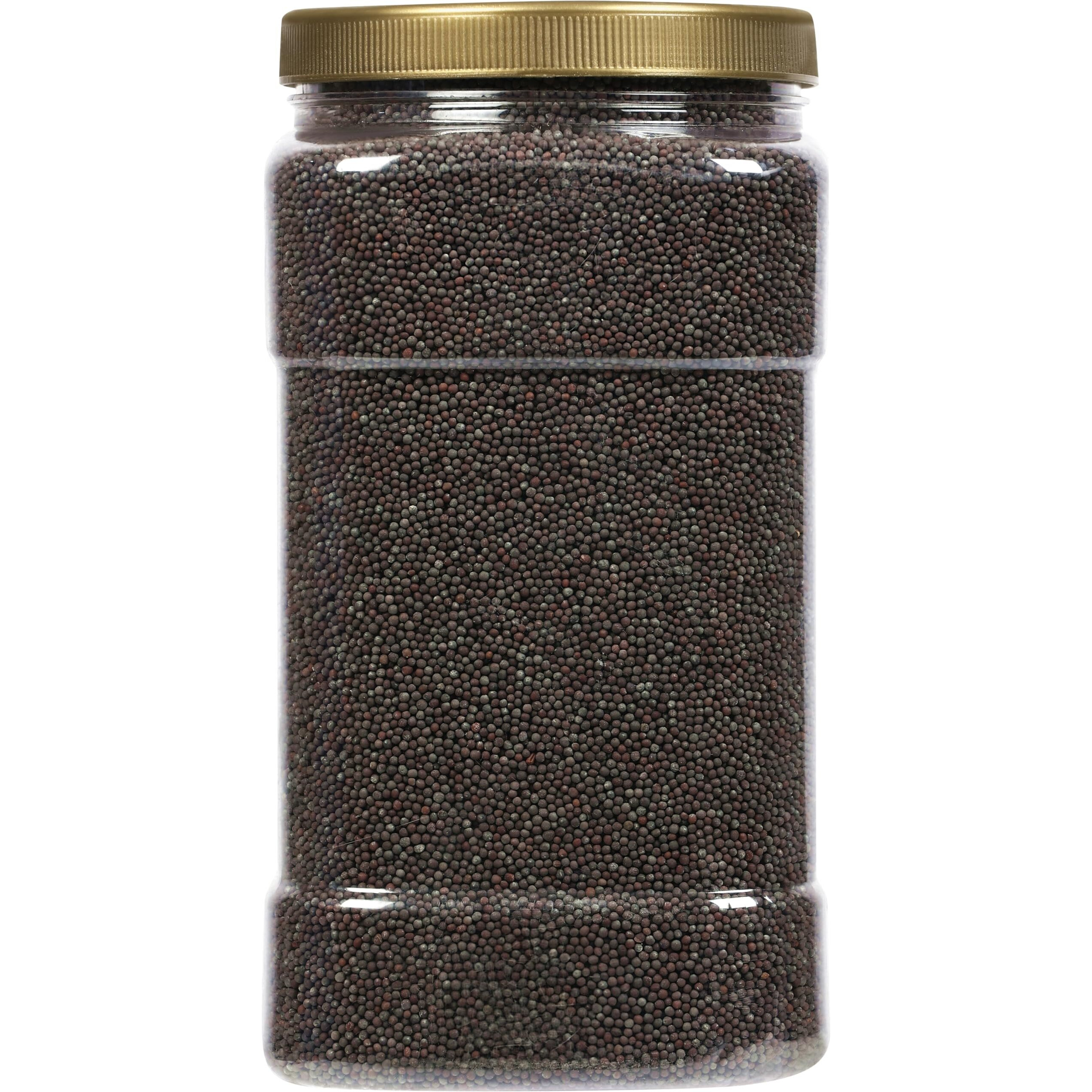 Rani Black Mustard Seeds Whole Spice (Kali Rai) 80oz (5lbs) 2.27kg Bulk PET Jar ~ All Natural, Gluten Friendly, NON-GMO, Kosher, Vegan, Indian Origin
