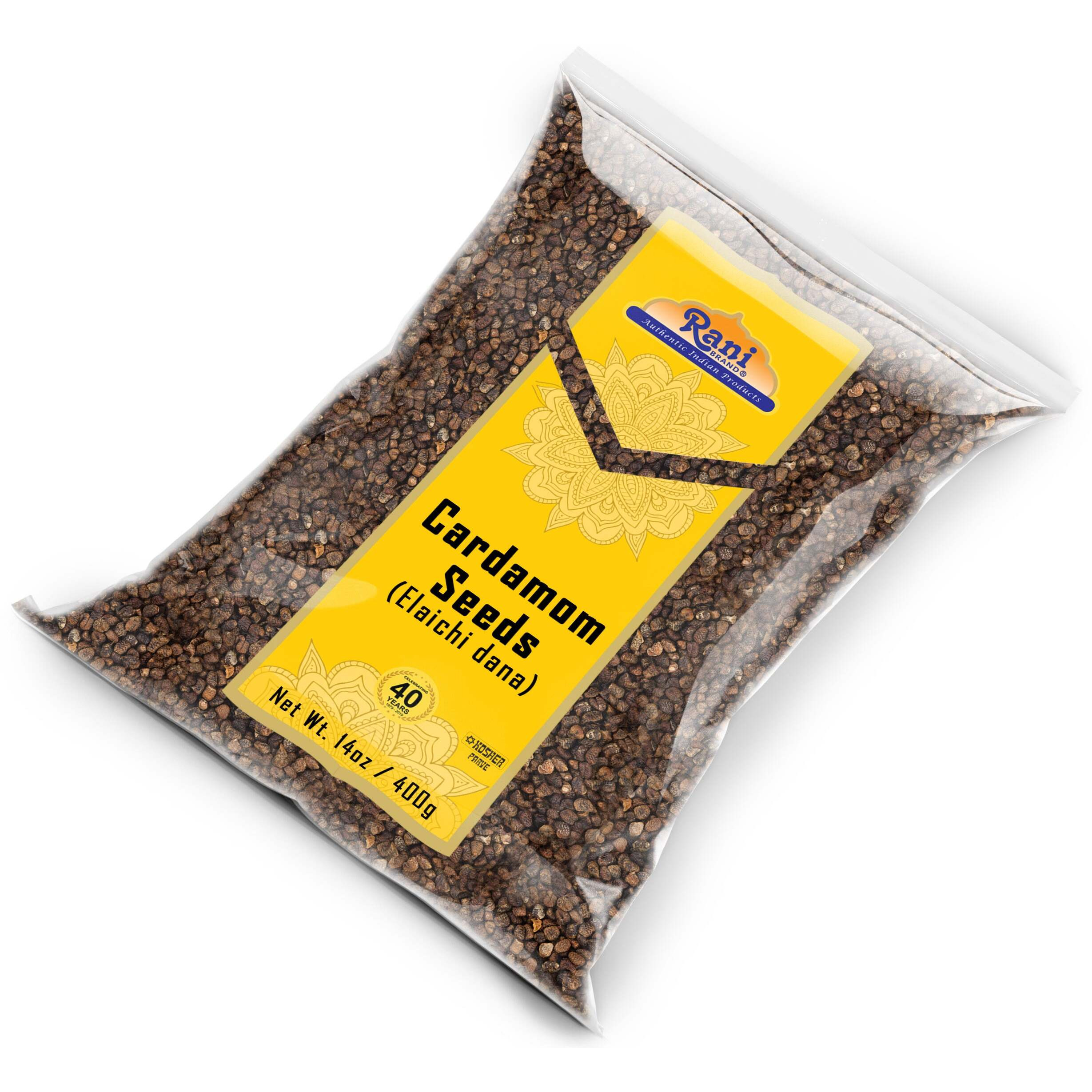 Rani Cardamom (Elachi) Decorticated Seeds Indian Spice 14oz (400g) ~ All Natural, Vegan, Gluten Friendly, NON-GMO, Kosher, Indian Origin