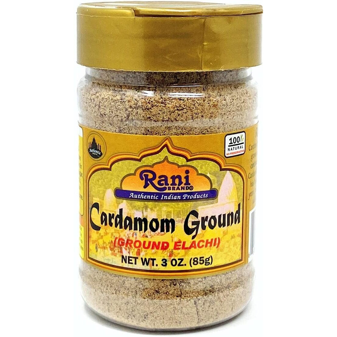Rani Cardamom (Elachi) Ground, Powder Indian Spice 3oz (85g) PET Jar, Pack of 12 ~ All Natural, No Color Added, Gluten Friendly, Vegan, NON-GMO, Kosher, No Salt or Fillers
