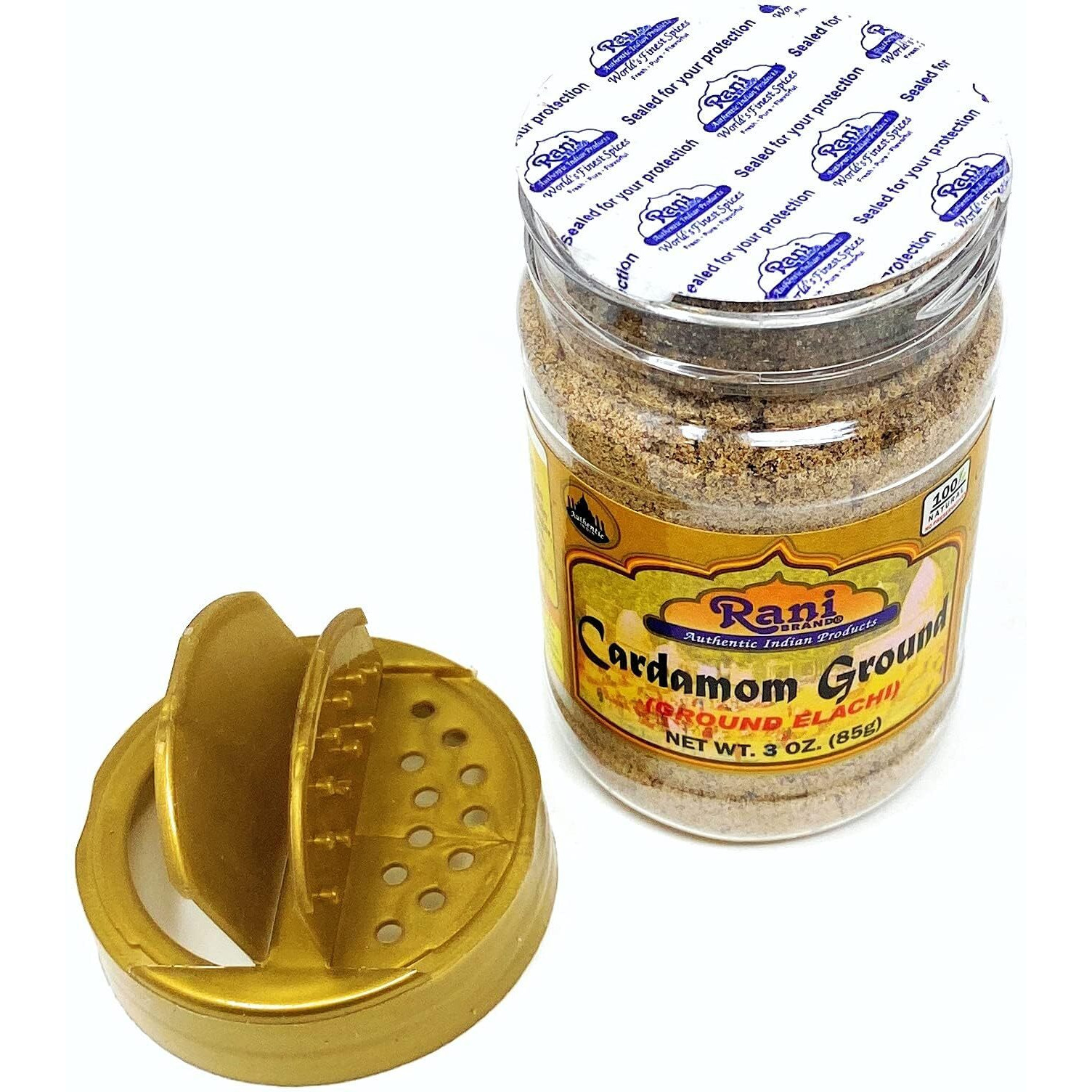 Rani Cardamom (Elachi) Ground, Powder Indian Spice 3oz (85g) PET Jar, Pack of 12 ~ All Natural, No Color Added, Gluten Friendly, Vegan, NON-GMO, Kosher, No Salt or Fillers