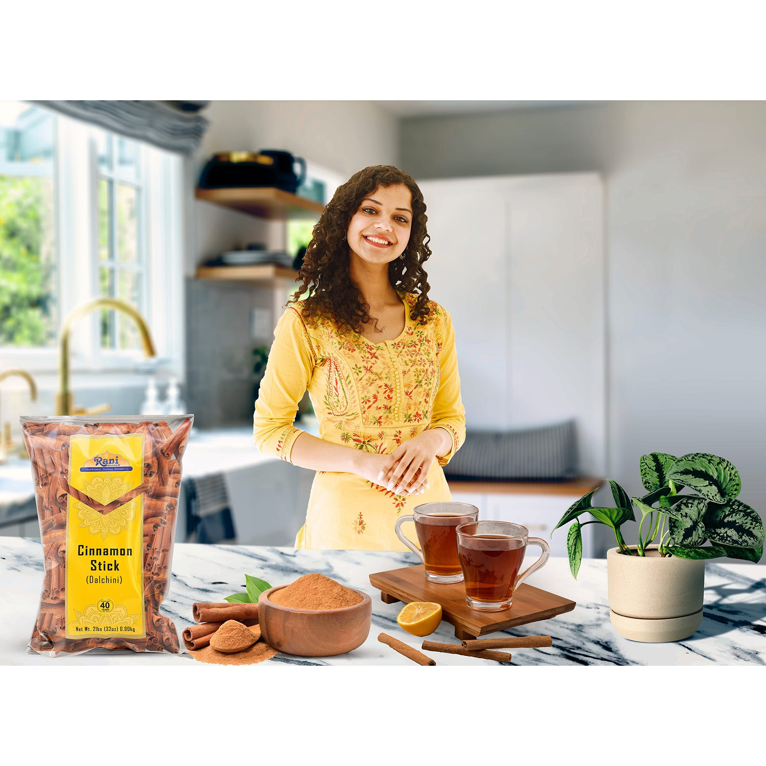 Rani Cinnamon Sticks 32oz (2lbs) 908g Bulk Bag - 175-200 Sticks - Strong Aroma, Perfect for Baking, Cooking & Beverages, 3+ Inches Length - Cassia Saigon Cinnamon from Vietnam, Kosher