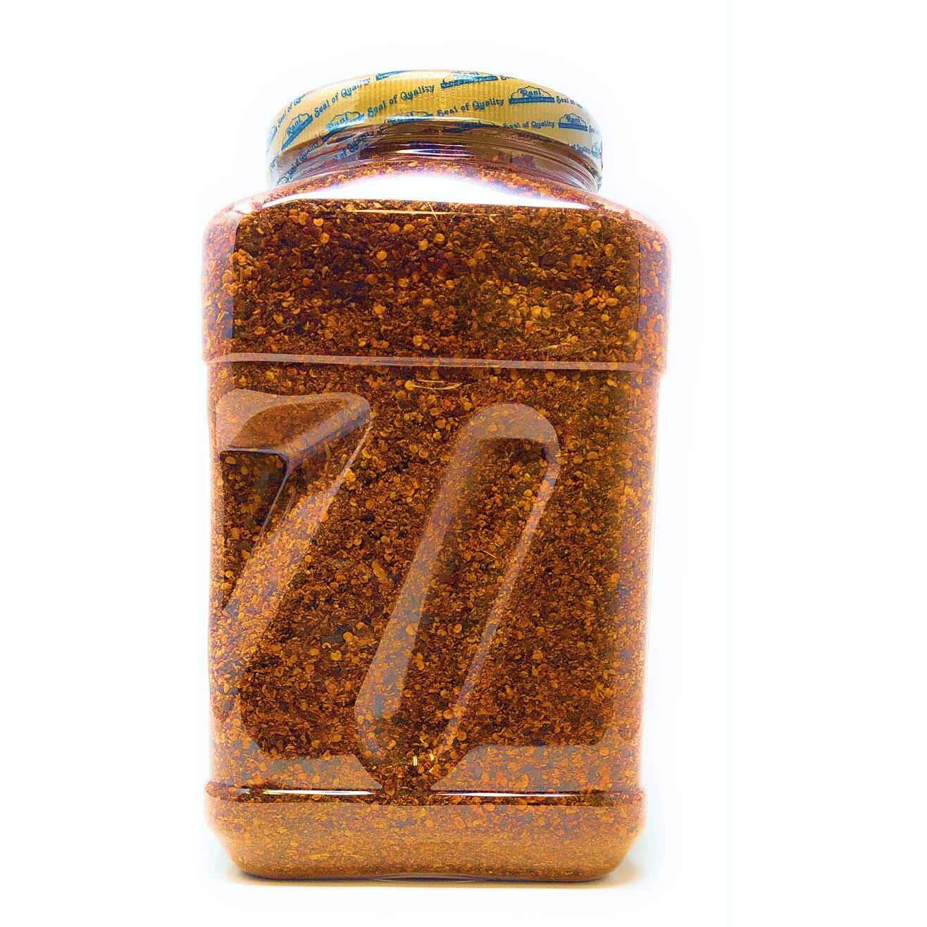 Rani Crushed Red Pepper Flakes Chilli (Pizza Type Cut) 80oz (5lbs) 2.27kg Bulk PET Jar ~ All Natural, No Color added, Gluten Friendly, Vegan, NON-GMO, Kosher, No Salt or fillers