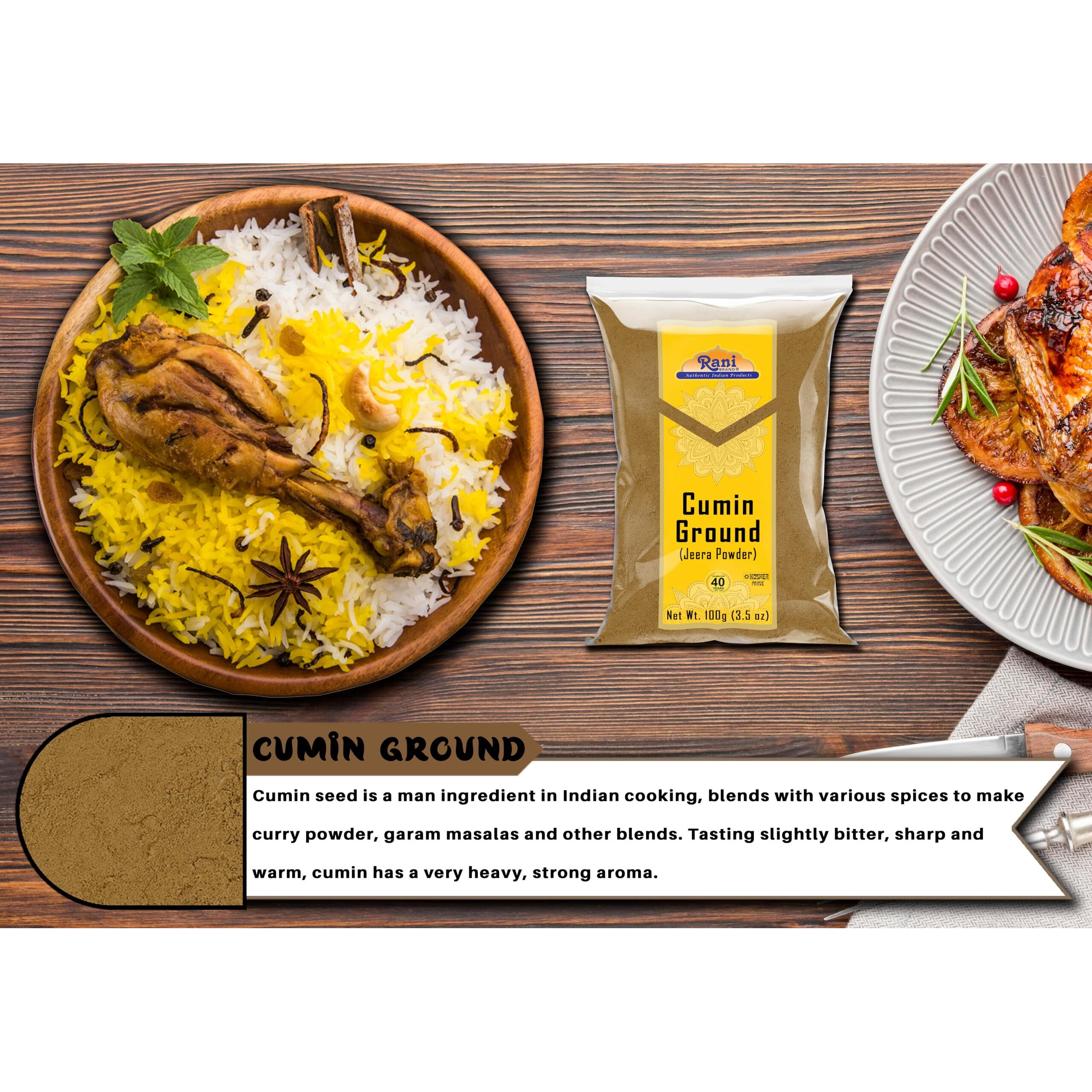 Rani Cumin (Jeera) Powder Spice 3.5oz (100g) ~ All Natural, Vegan, Gluten Friendly, NON-GMO, Kosher, Indian Origin