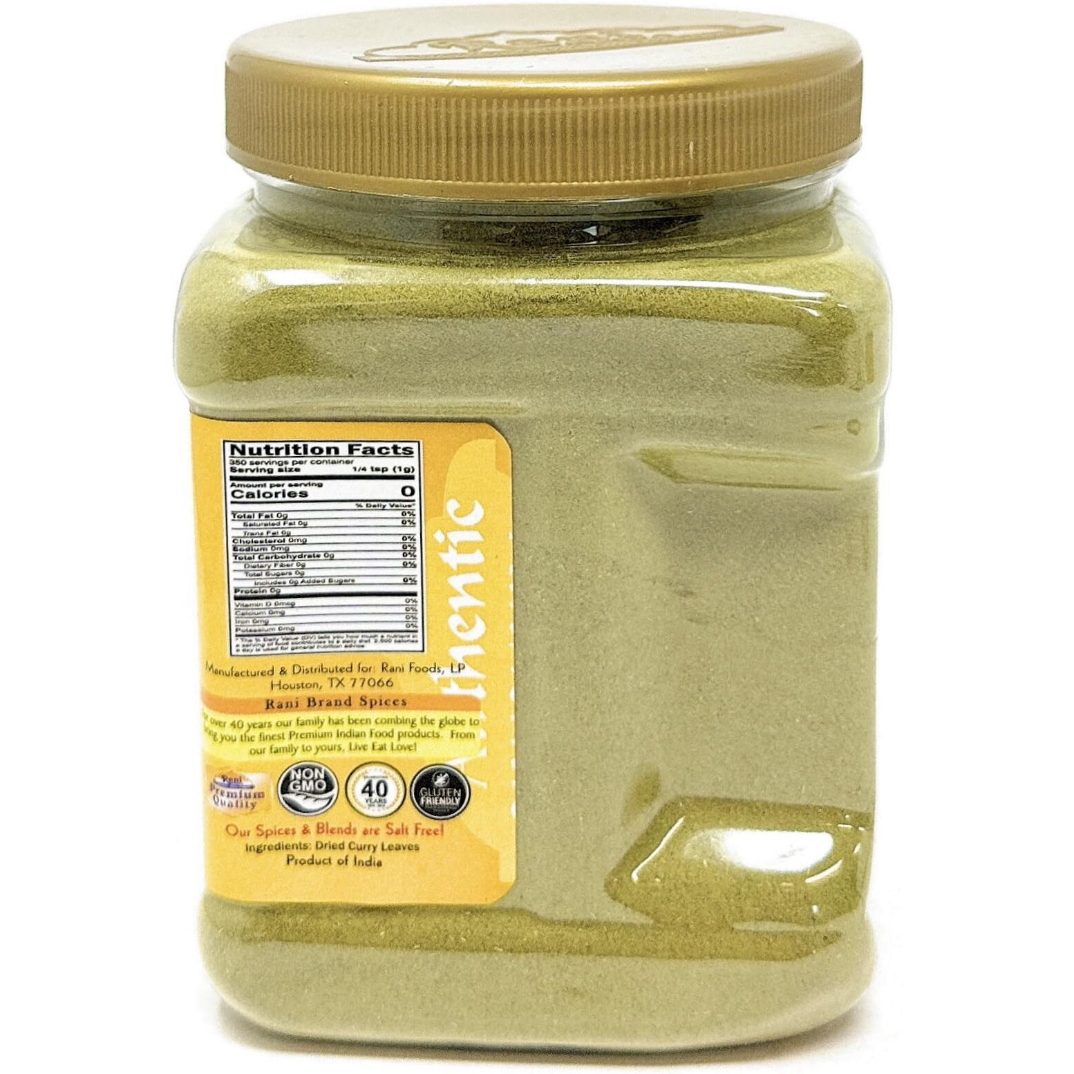 Rani Curry Leaves Powder (Kari Neem Patha) Indian Spice 12.3oz (350g) PET Jar ~ All Natural, Vegan, Gluten Friendly, NON-GMO, Indian Origin