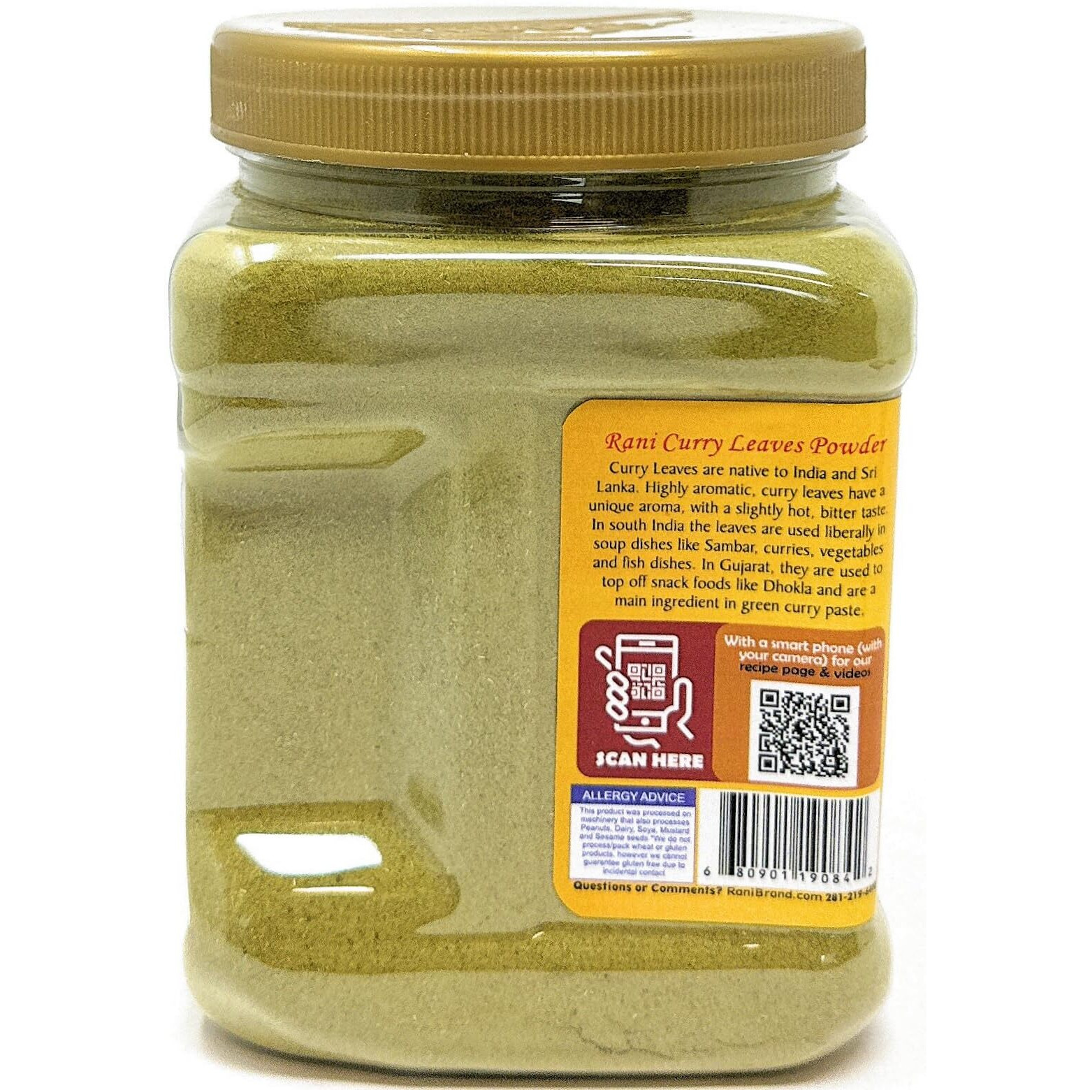 Rani Curry Leaves Powder (Kari Neem Patha) Indian Spice 12.3oz (350g) PET Jar ~ All Natural, Vegan, Gluten Friendly, NON-GMO, Indian Origin