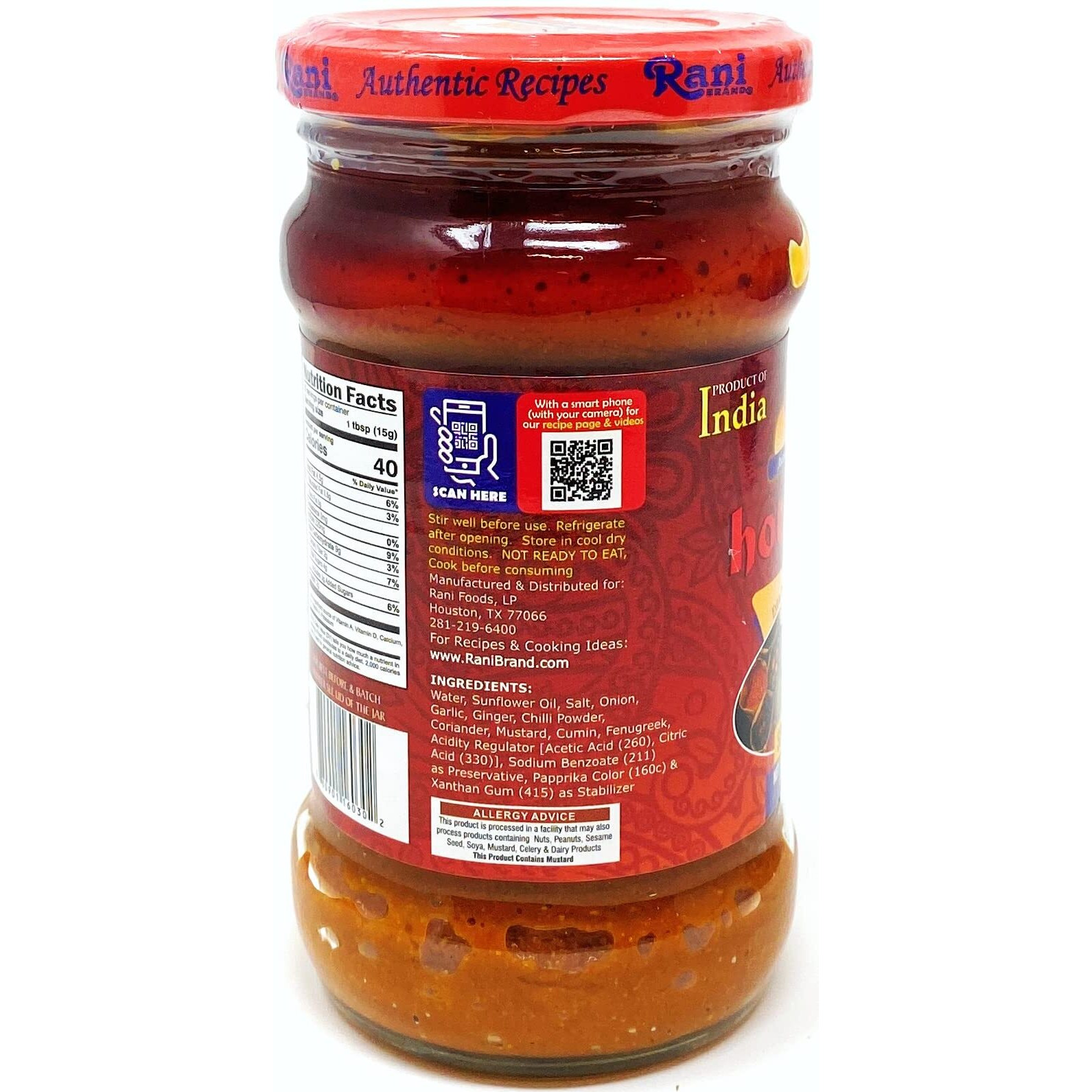 Rani Curry Paste HOT (Spice Paste) 10.5oz (300g) Glass Jar, Pack of 5+1 FREE ~ No Colors, All Natural, NON-GMO, Vegan, Gluten Free, Indian Origin