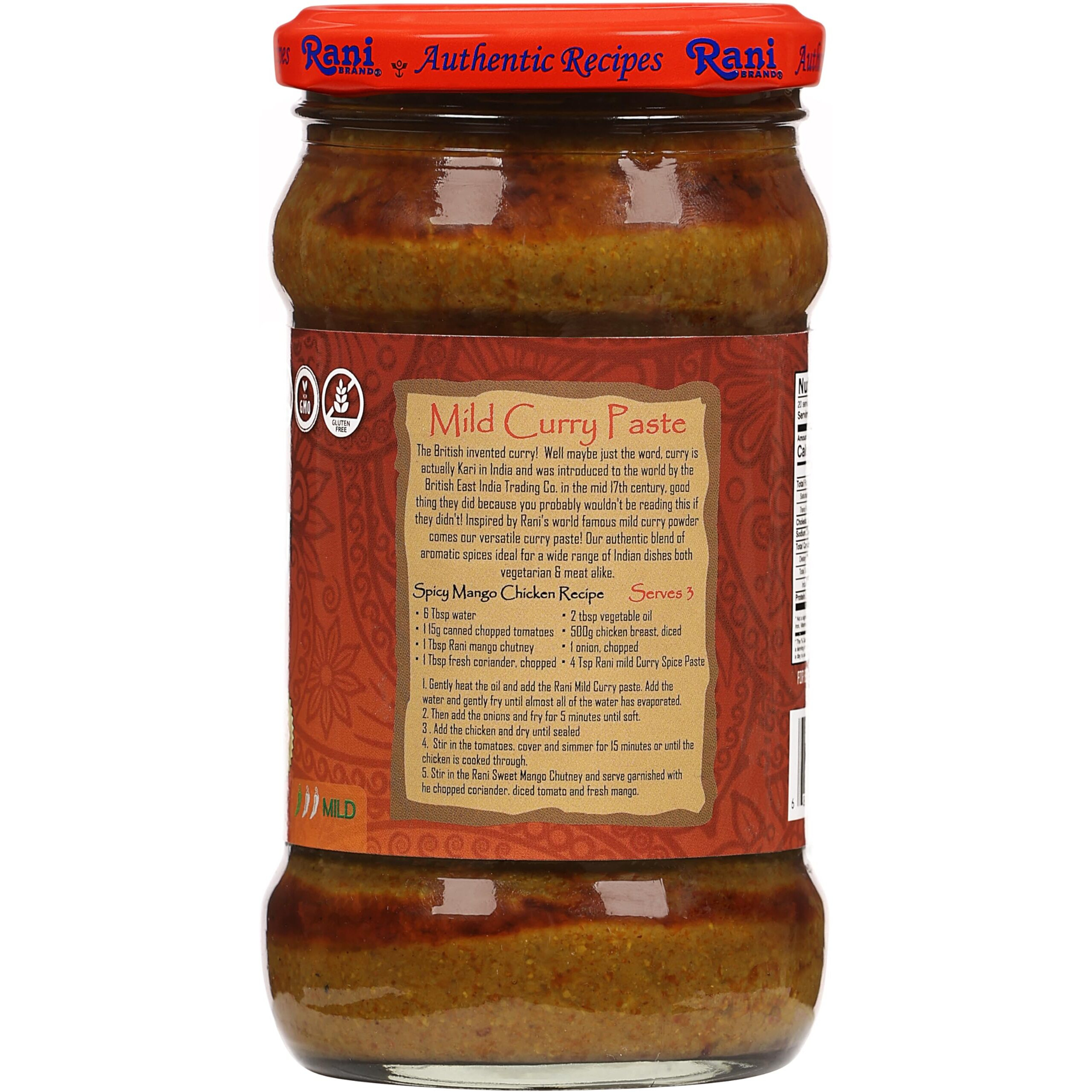 Rani Curry Paste MILD (Spice Paste) 10.5oz (300g) Glass Jar, Pack of 5+1 FREE ~ No Colors, All Natural, NON-GMO, Vegan, Gluten Free, Indian Origin