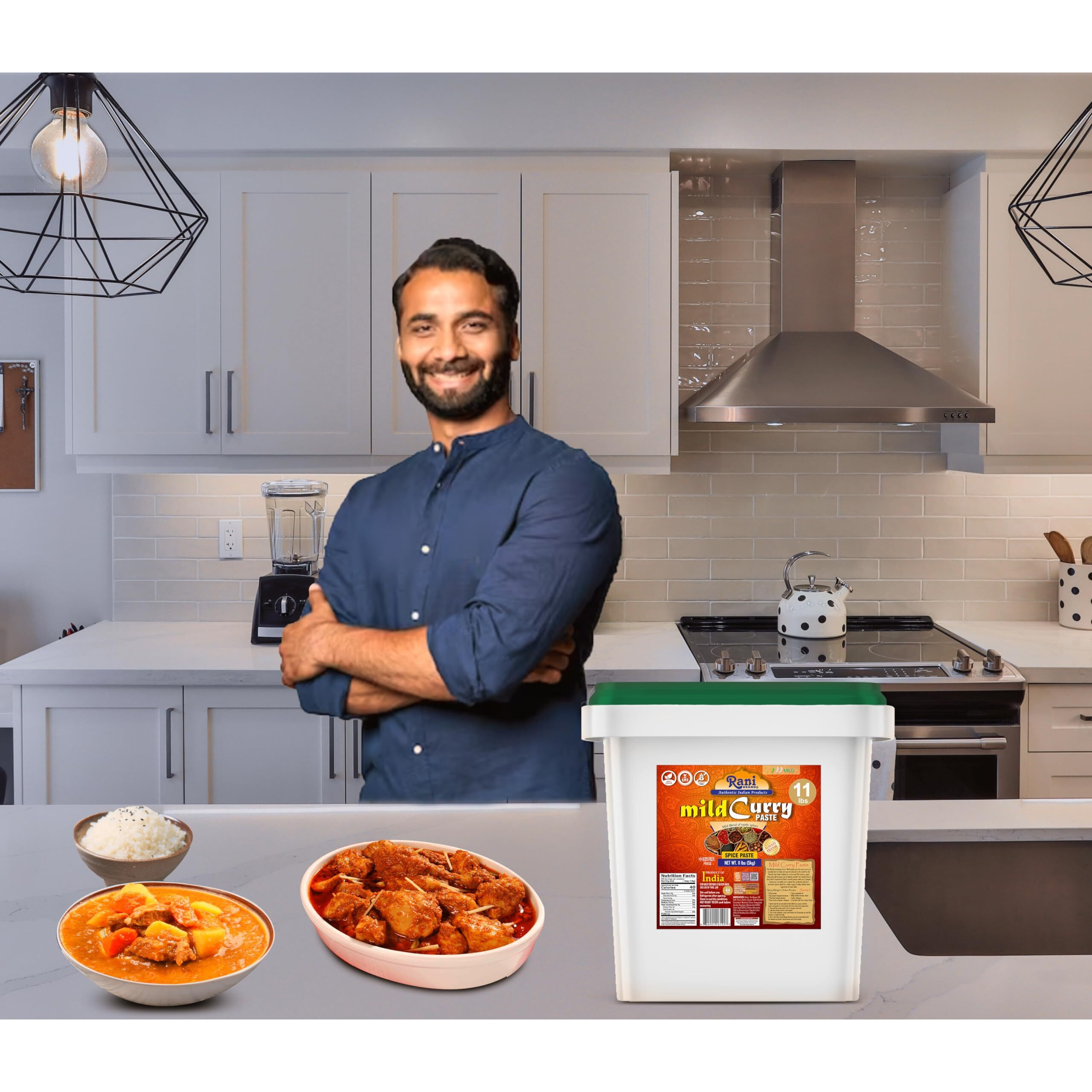 Rani Curry Paste MILD (Spice Paste) 176oz (11lbs) 5kg Bulk ~ No Colors, All Natural, NON-GMO, Kosher, Vegan, Gluten Free, Indian Origin