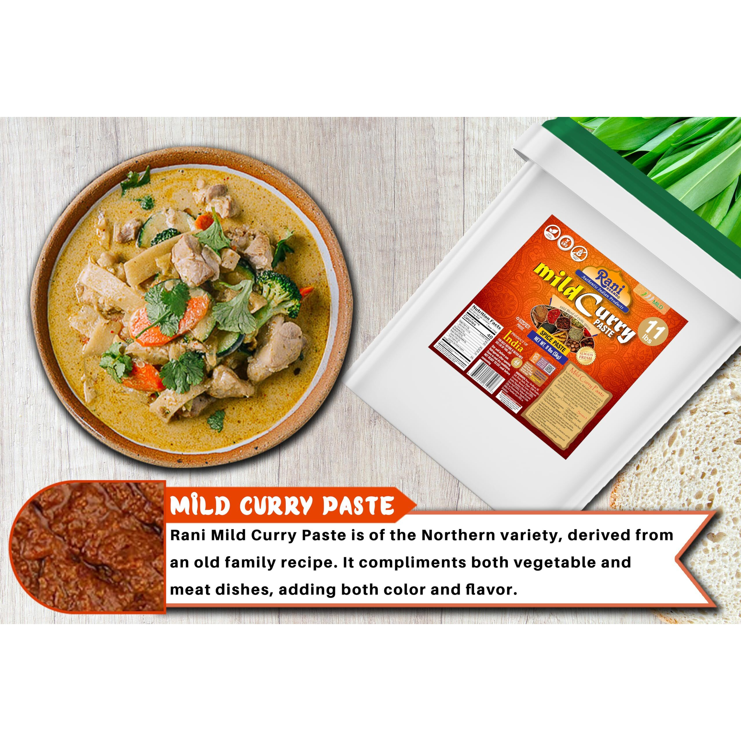 Rani Curry Paste MILD (Spice Paste) 176oz (11lbs) 5kg Bulk ~ No Colors, All Natural, NON-GMO, Kosher, Vegan, Gluten Free, Indian Origin