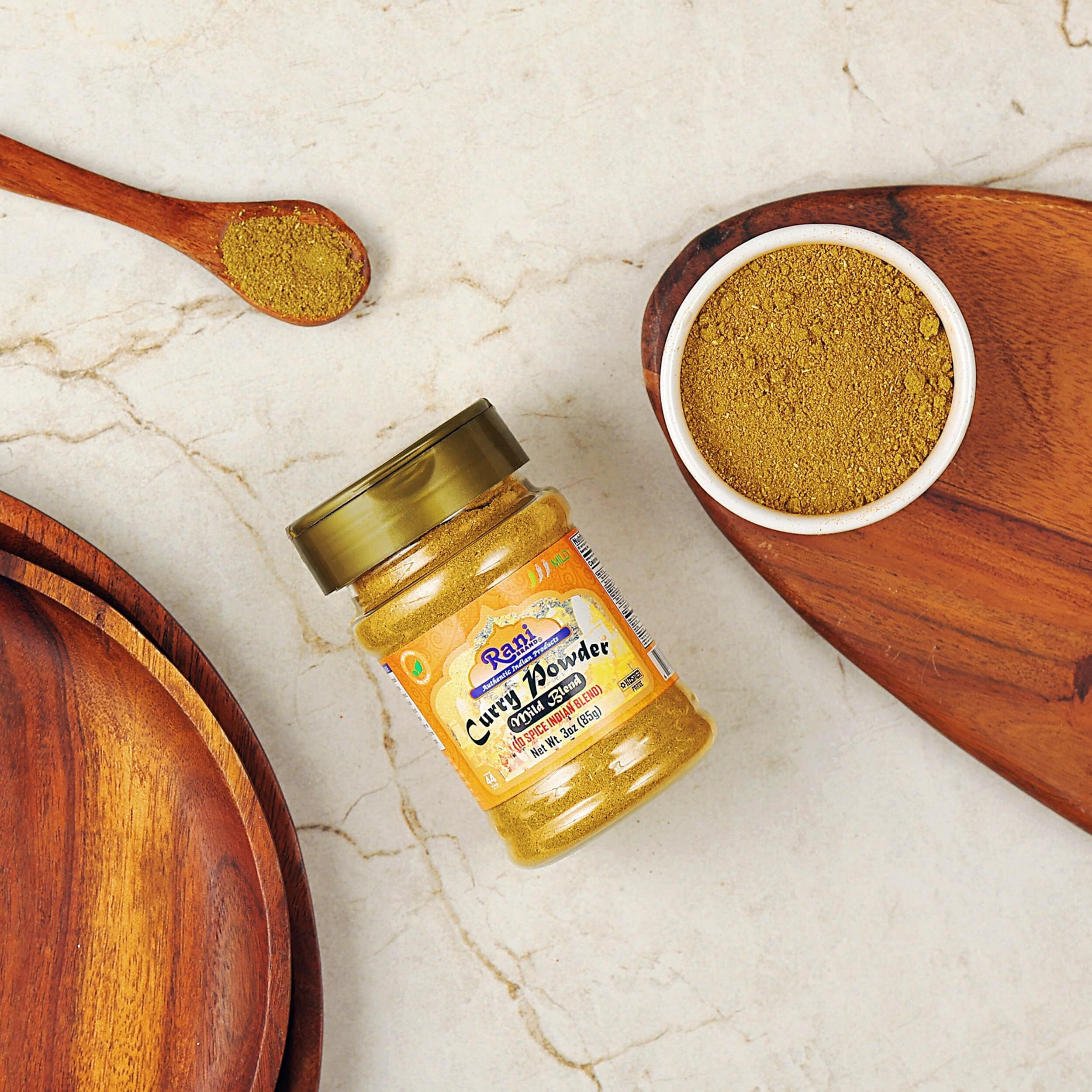 Rani Curry Powder Mild (10-Spice Authentic Indian Blend) 3oz (85g) PET Jar, Pack of 12 ~ All Natural, Salt-Free, NO Chili or Peppers, Vegan, Gluten Friendly, NON-GMO, Kosher, Indian Origin
