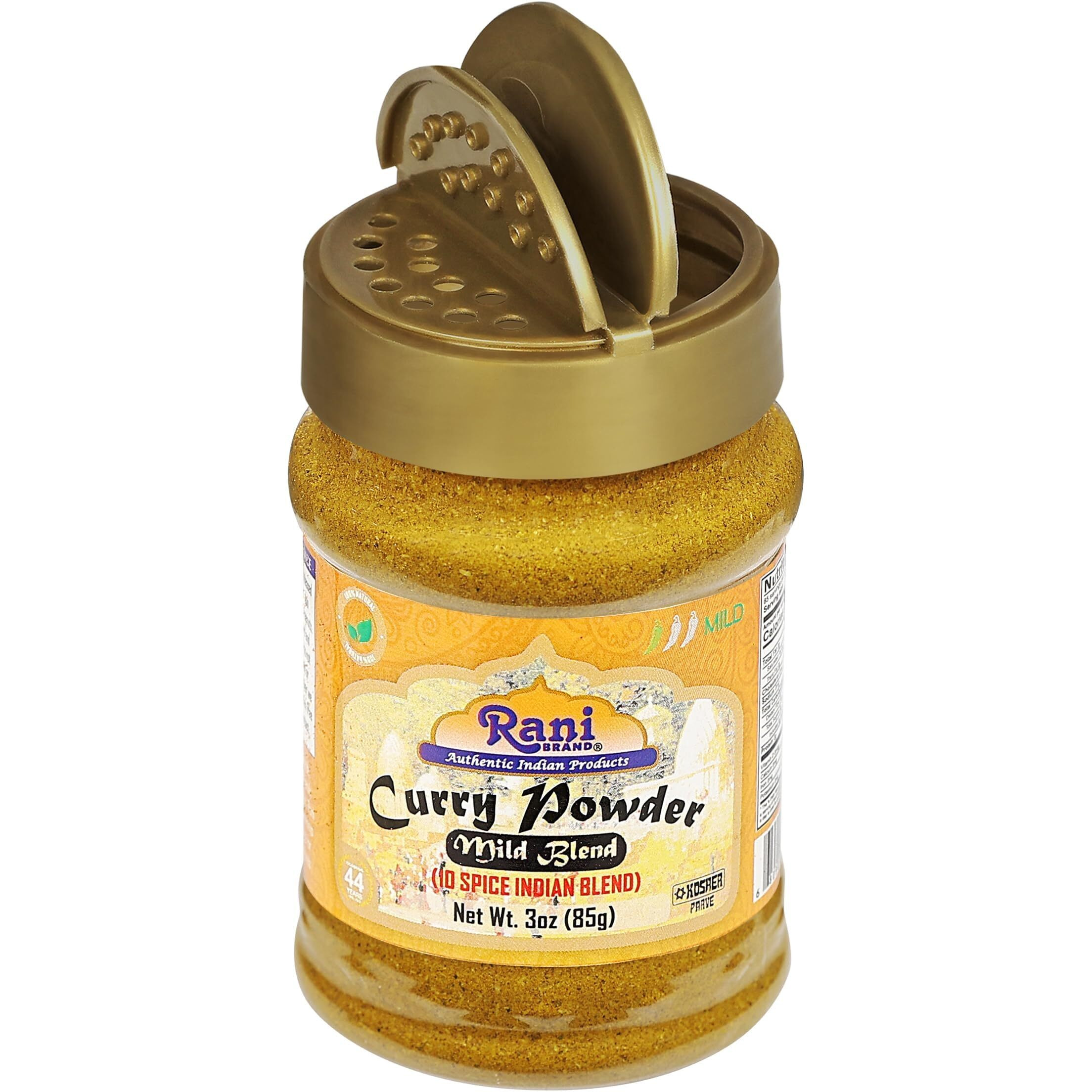 Rani Curry Powder Mild (10-Spice Authentic Indian Blend) 3oz (85g) PET Jar, Pack of 12 ~ All Natural, Salt-Free, NO Chili or Peppers, Vegan, Gluten Friendly, NON-GMO, Kosher, Indian Origin