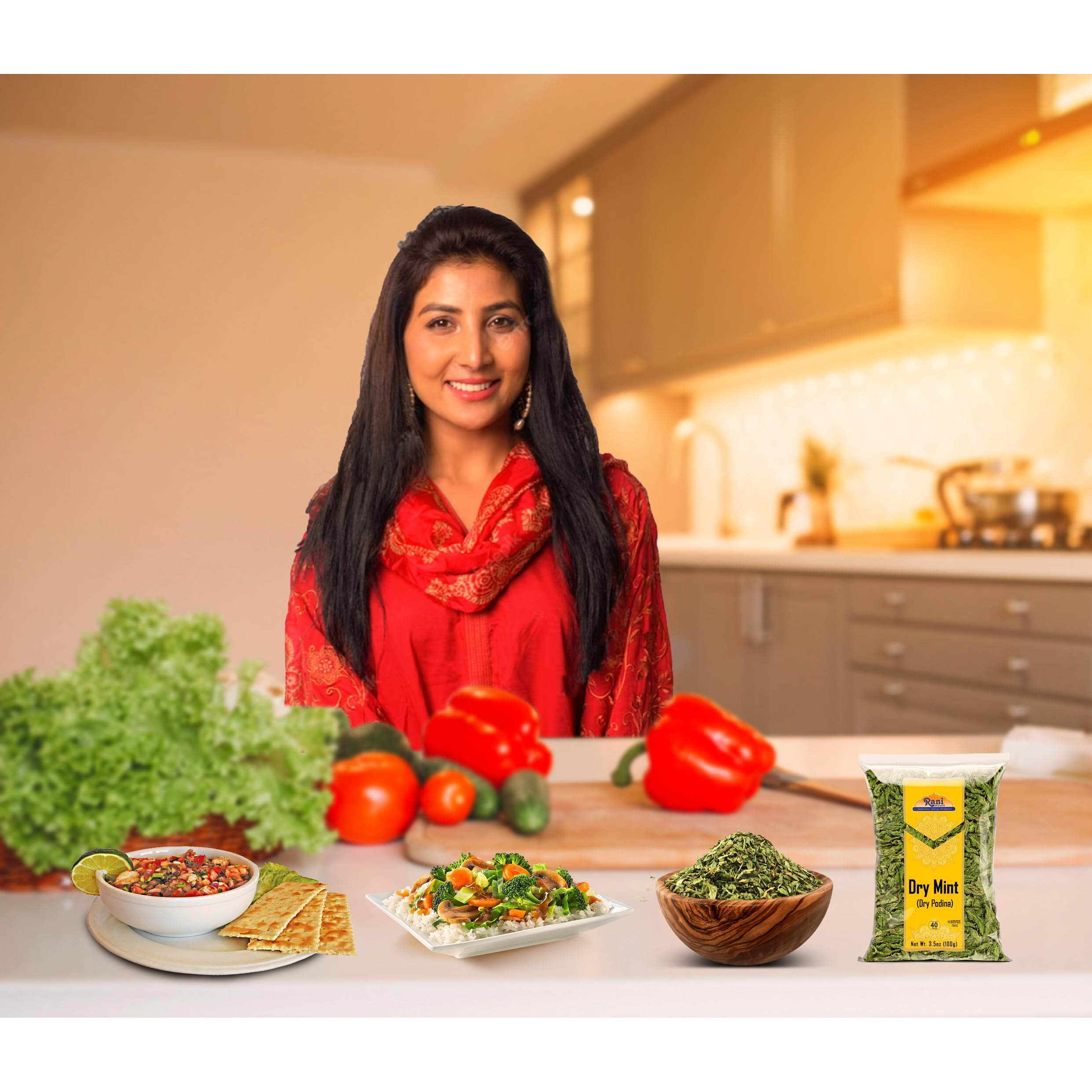 Rani Dry Mint Leaves (Podina Leaf) Spice, Dried Herb 3.5oz (100g) ~ All Natural, Gluten Friendly, NON-GMO, Kosher, Vegan, Indian Origin