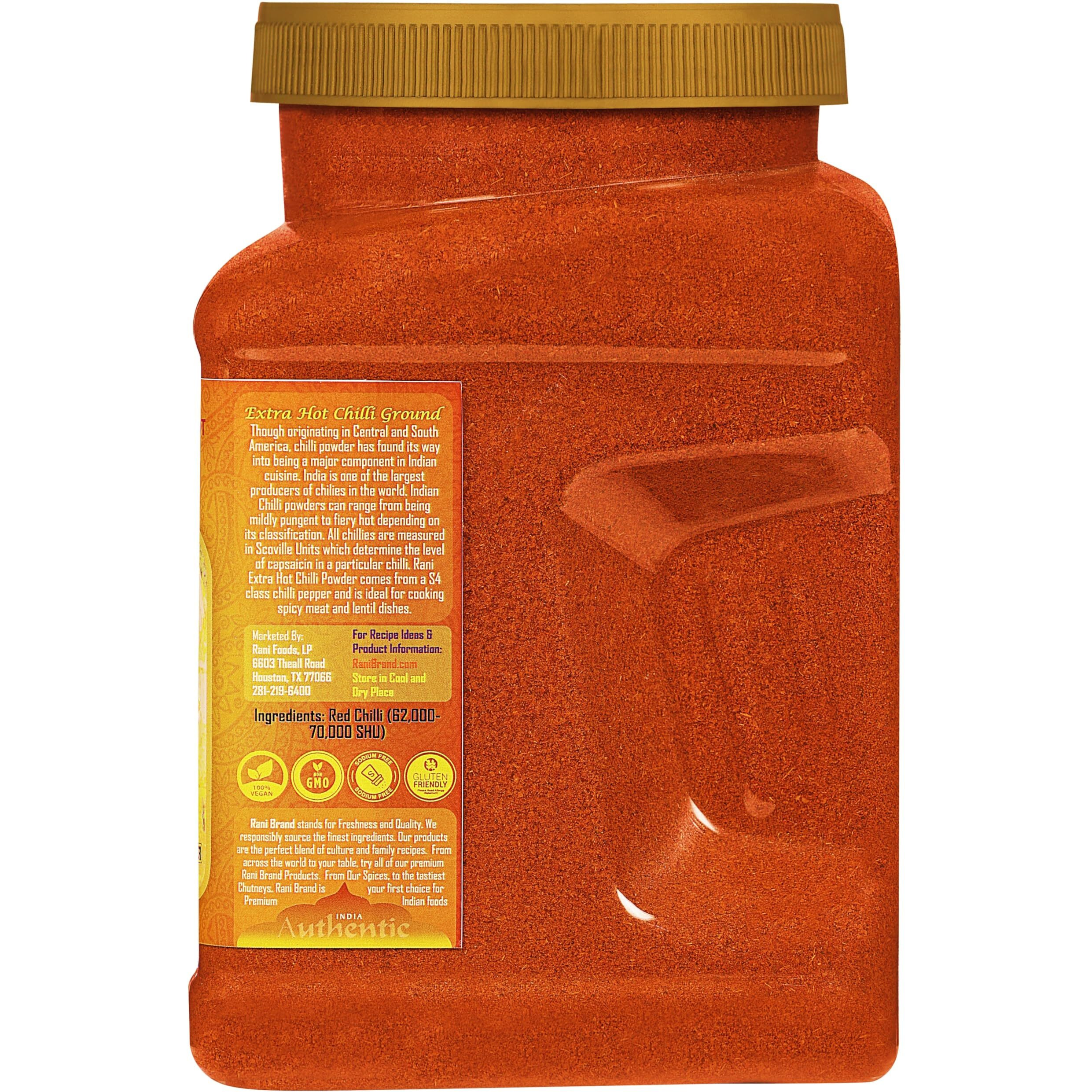 Rani Extra Hot Chilli Powder Indian Spice 32oz (2lbs) 908g PET Jar ~ All Natural, No Color added, Gluten Friendly, Vegan, NON-GMO, Kosher, No Salt or fillers