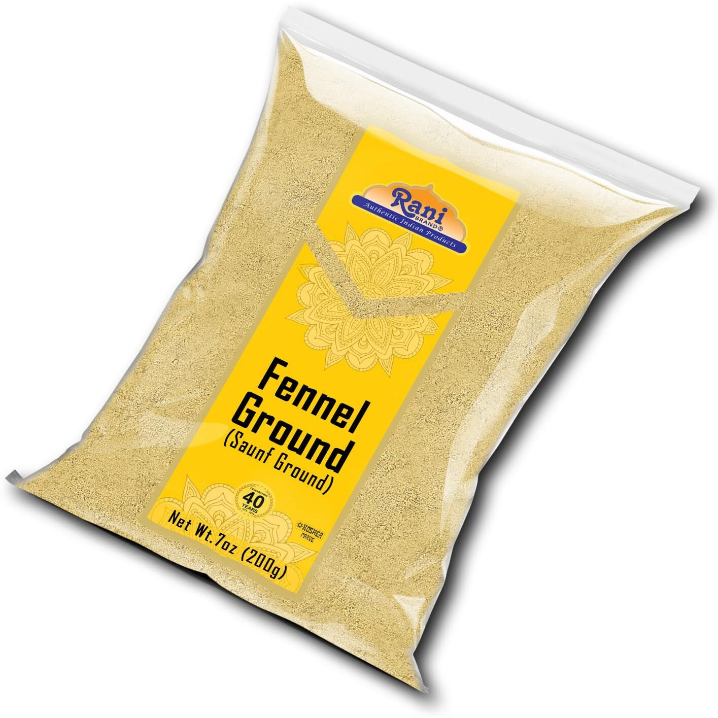 Rani Fennel Ground (Saunf) Powder Spice 7oz (200g) ~ All Natural, Gluten Friendly, NON-GMO, Kosher, Kosher, Vegan, Indian Origin
