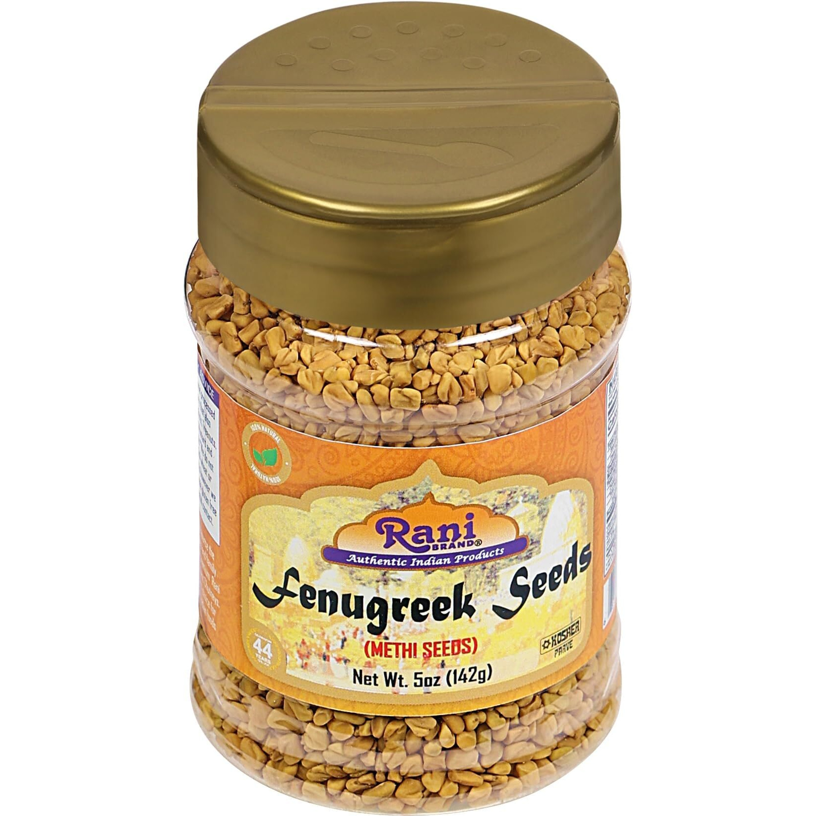 Rani Fenugreek (Methi) Seeds Whole 5oz (141g) PET Jar, Trigonella foenum graecum ~ All Natural, Vegan, Gluten Friendly, Non-GMO, Indian Origin, used in cooking & Ayurvedic spice