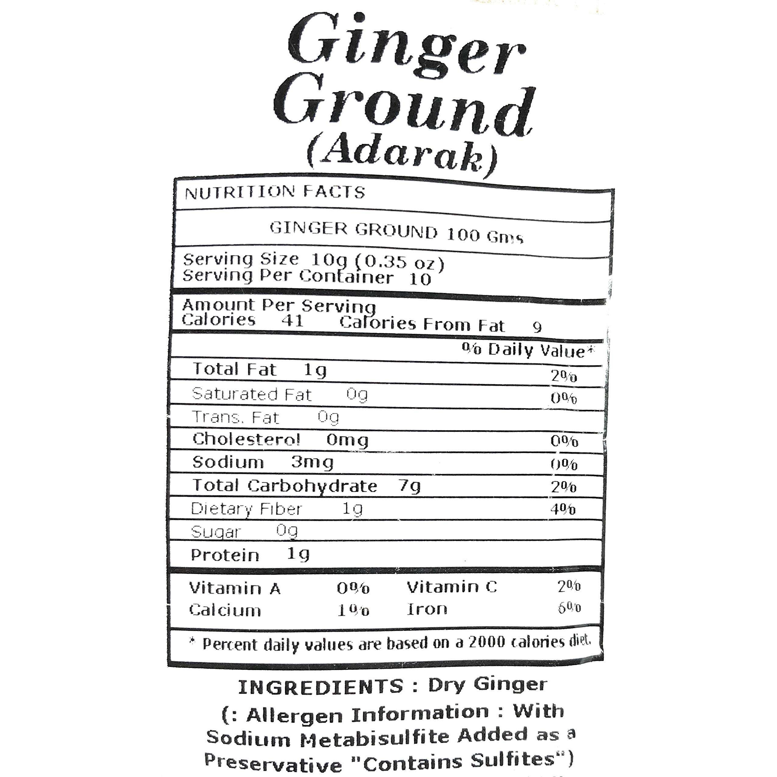 Rani Ginger (Adarak Sabut) Whole, Spice 3.5oz (100g) ~ All Natural, Vegan, Gluten Friendly, NON-GMO, Indian Origin