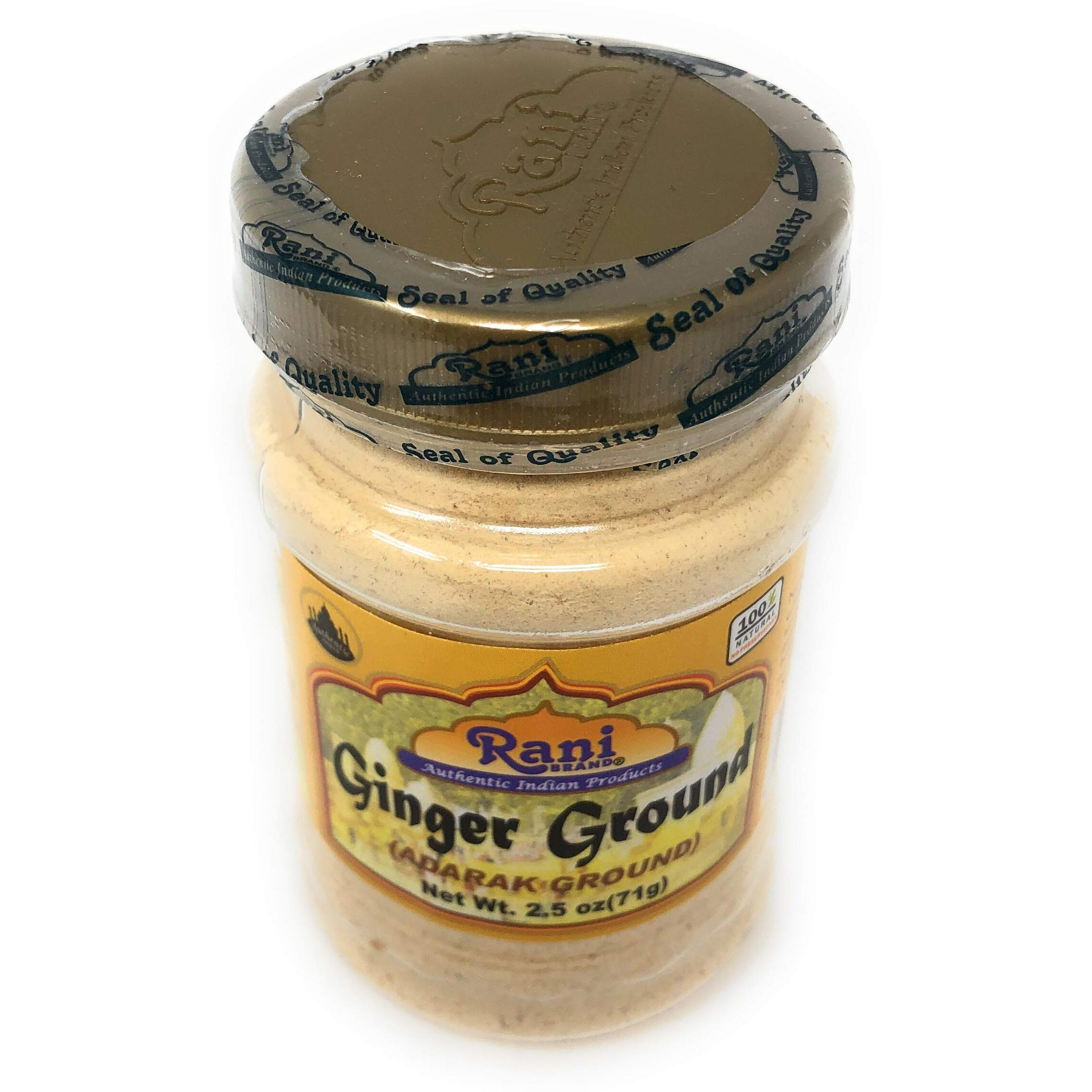 Rani Ginger (Adarak) Powder Ground, Spice 2.5oz (71g) PET Jar ~ All Natural, Vegan, Gluten Friendly, NON-GMO, Indian Origin