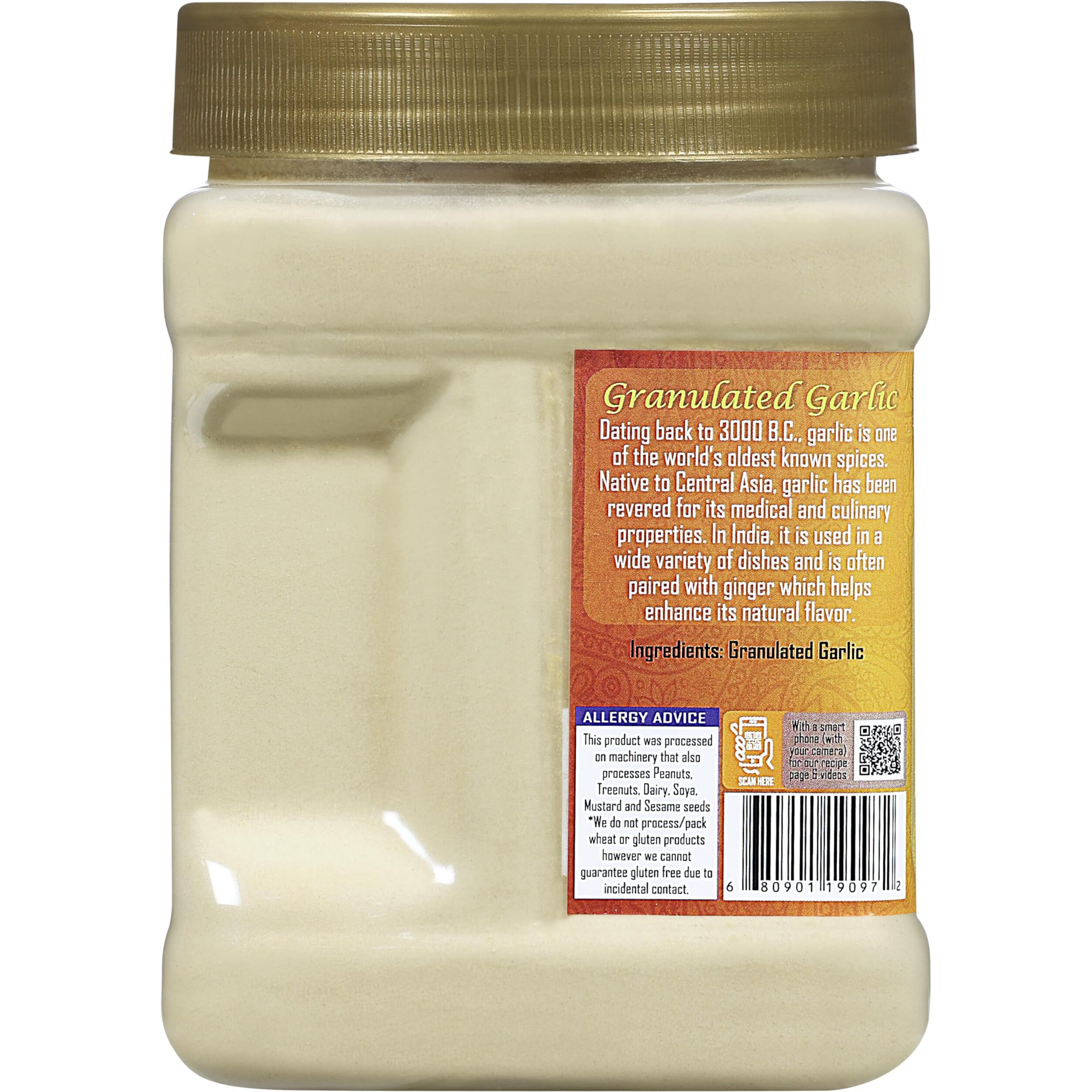 Rani Granulated Garlic (Coarse Ground Garlic) 16oz (1lb) 454g PET Jar ~ All Natural, Gluten Friendly, Vegan, NON-GMO, Kosher, No Salt or fillers, Indian Origin