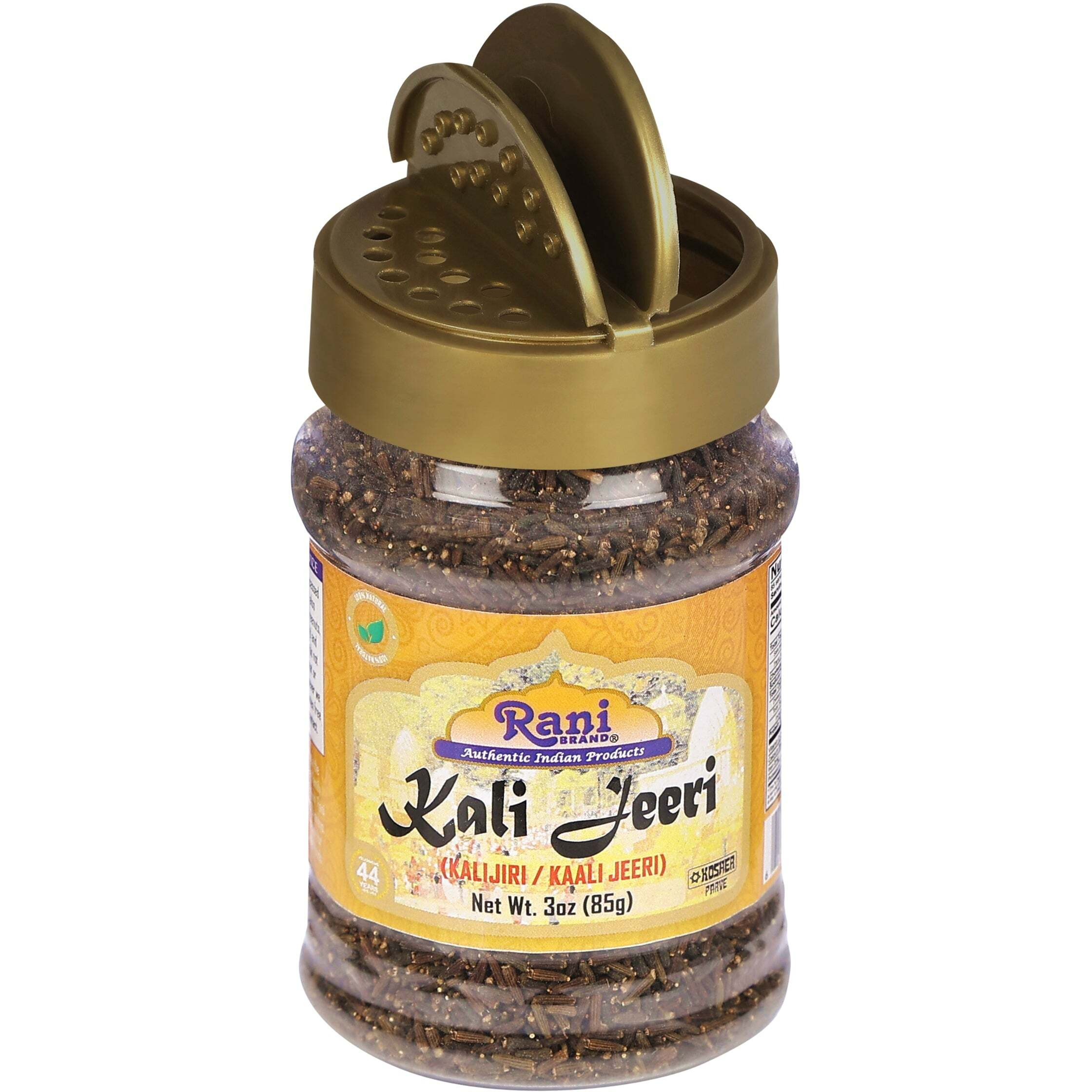 Rani Kali Jeeri (Centratherum Anthelminticum) 3oz (85g) PET Jar ~ All Natural, Gluten Friendly, NON-GMO, Kosher, Vegan, Indian Origin, Kalijiri/Kaali Jeeri