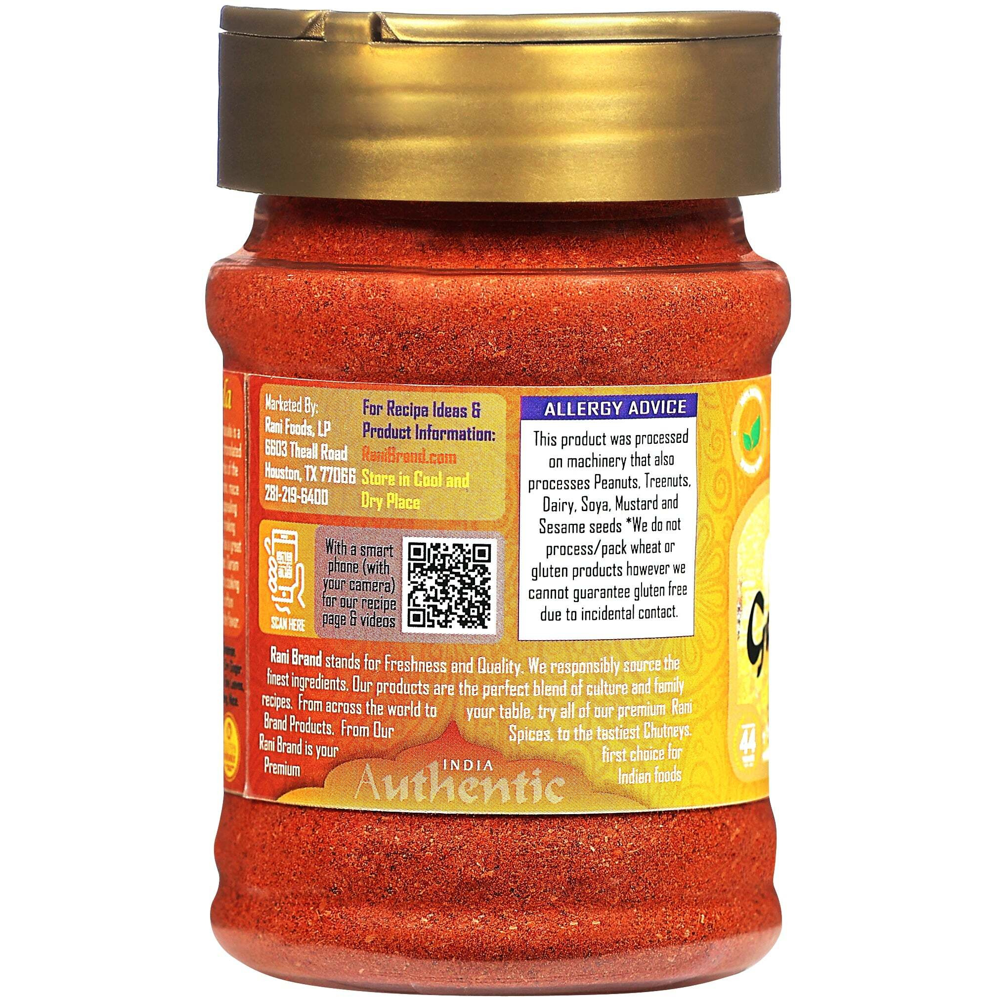 Rani Kashmiri Chilli Powder (Deggi Mirch, Low Heat) Ground Indian Spice 85g PET Jar ~ All Natural, Salt-Free, Vegan, Kosher, Gluten Friendly, Perfect for Deviled Eggs & Other Low Heat Dishes